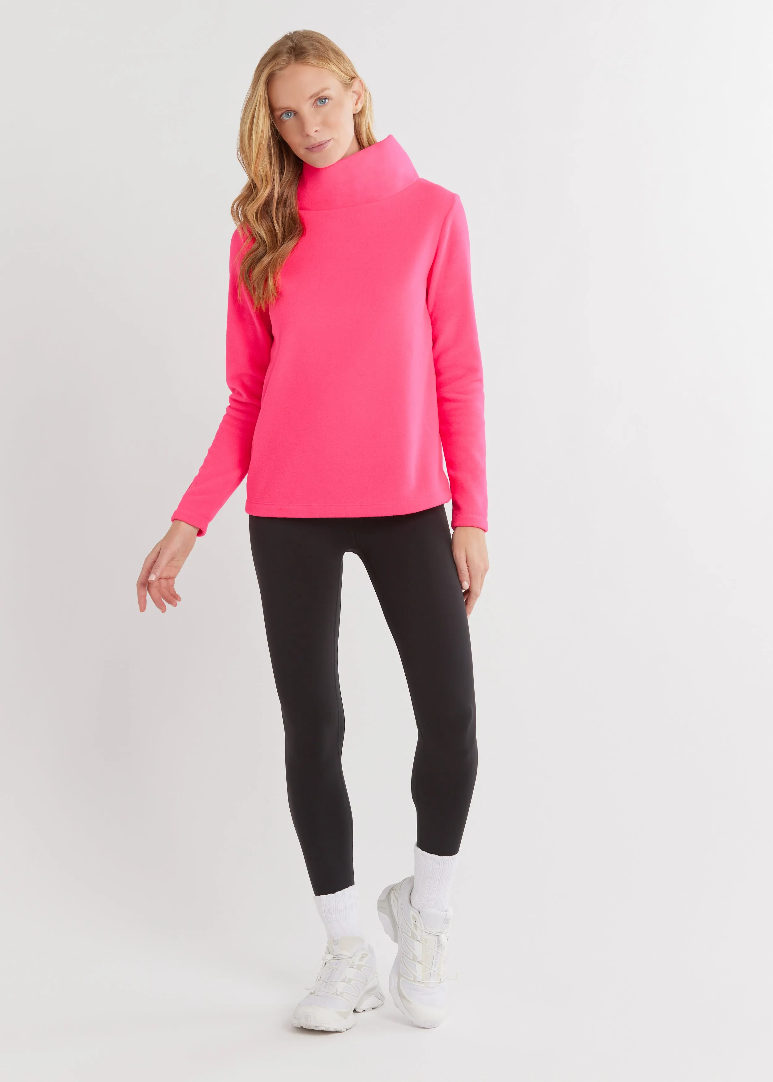 Greenpoint Turtleneck in Vello Fleece (Neon Pink) sold by Dudley Stephens product image thumbnail 2