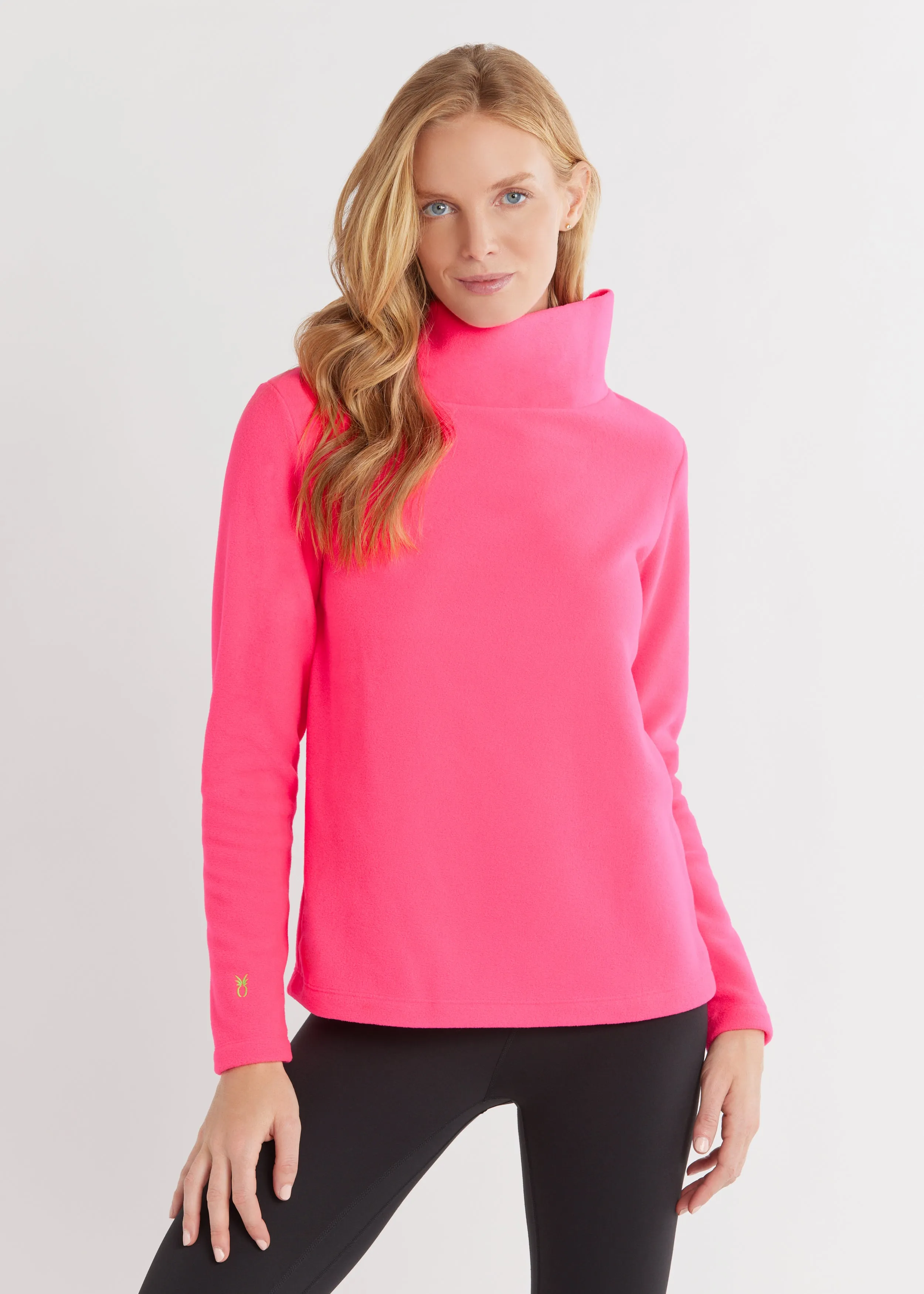 Greenpoint Turtleneck in Vello Fleece (Neon Pink) sold by Dudley Stephens product image thumbnail 3