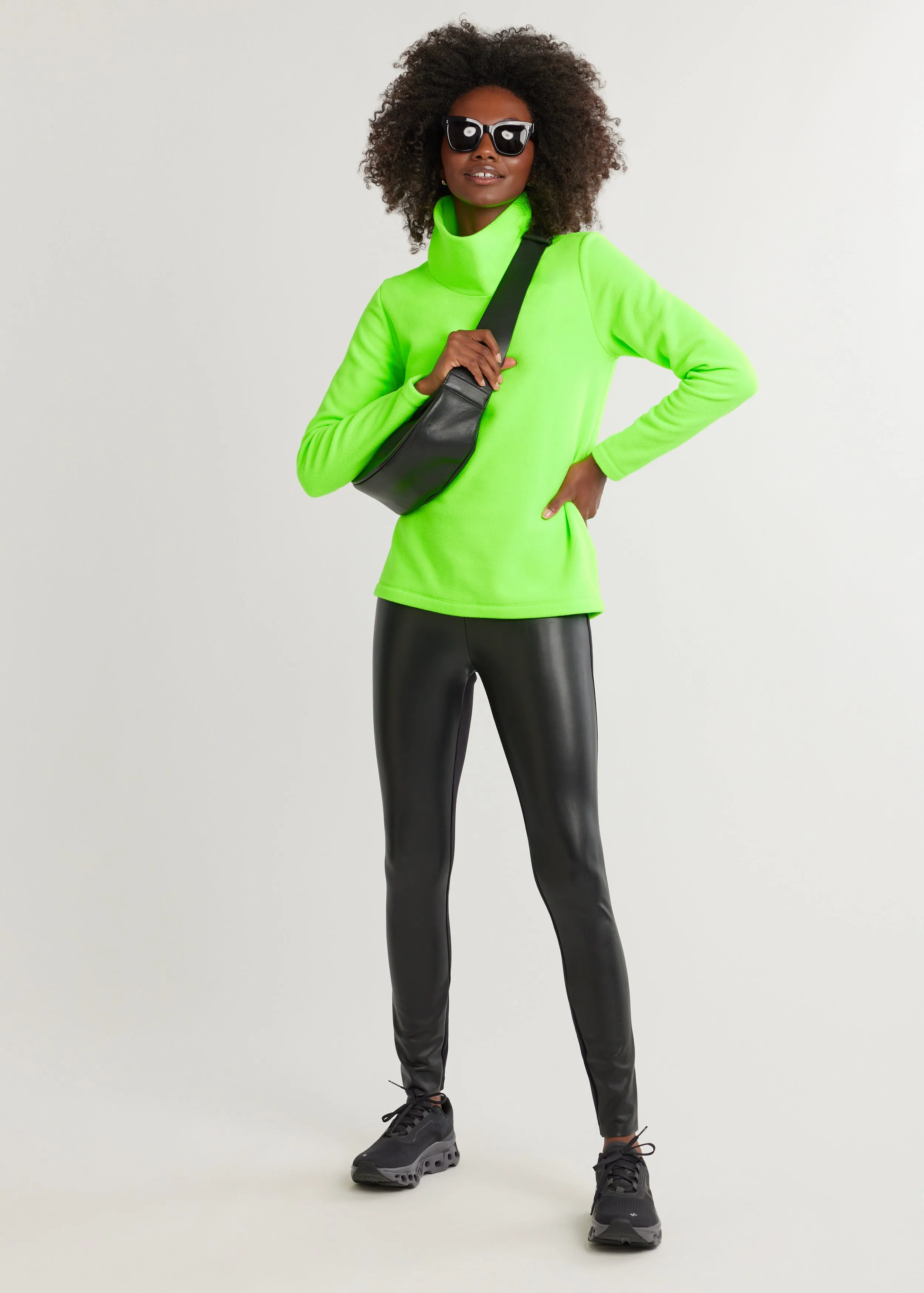 Greenpoint Turtleneck in Vello Fleece (Dudley Green) sold by Dudley Stephens product image thumbnail 2