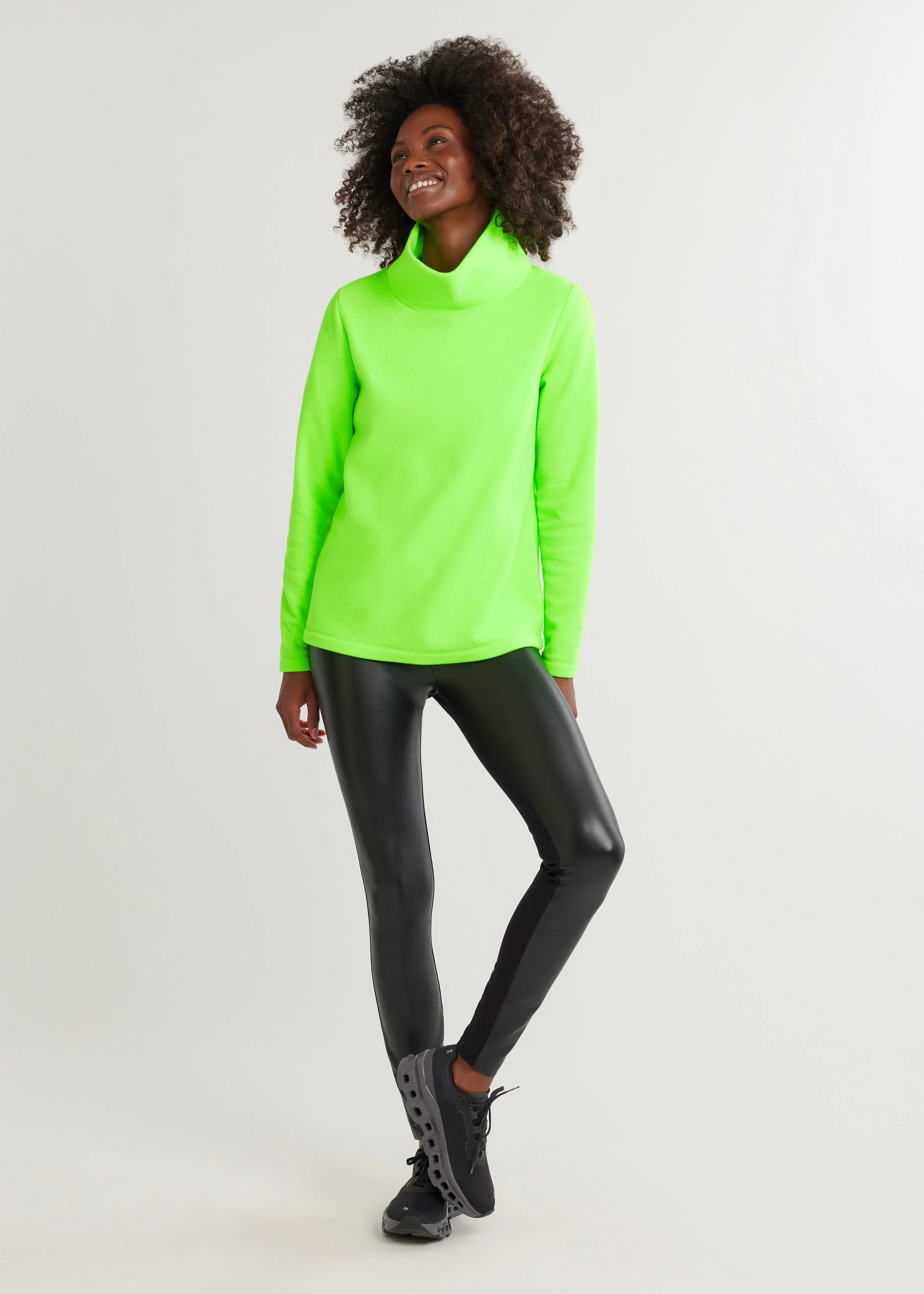 Greenpoint Turtleneck in Vello Fleece (Dudley Green) sold by Dudley Stephens product image thumbnail 3