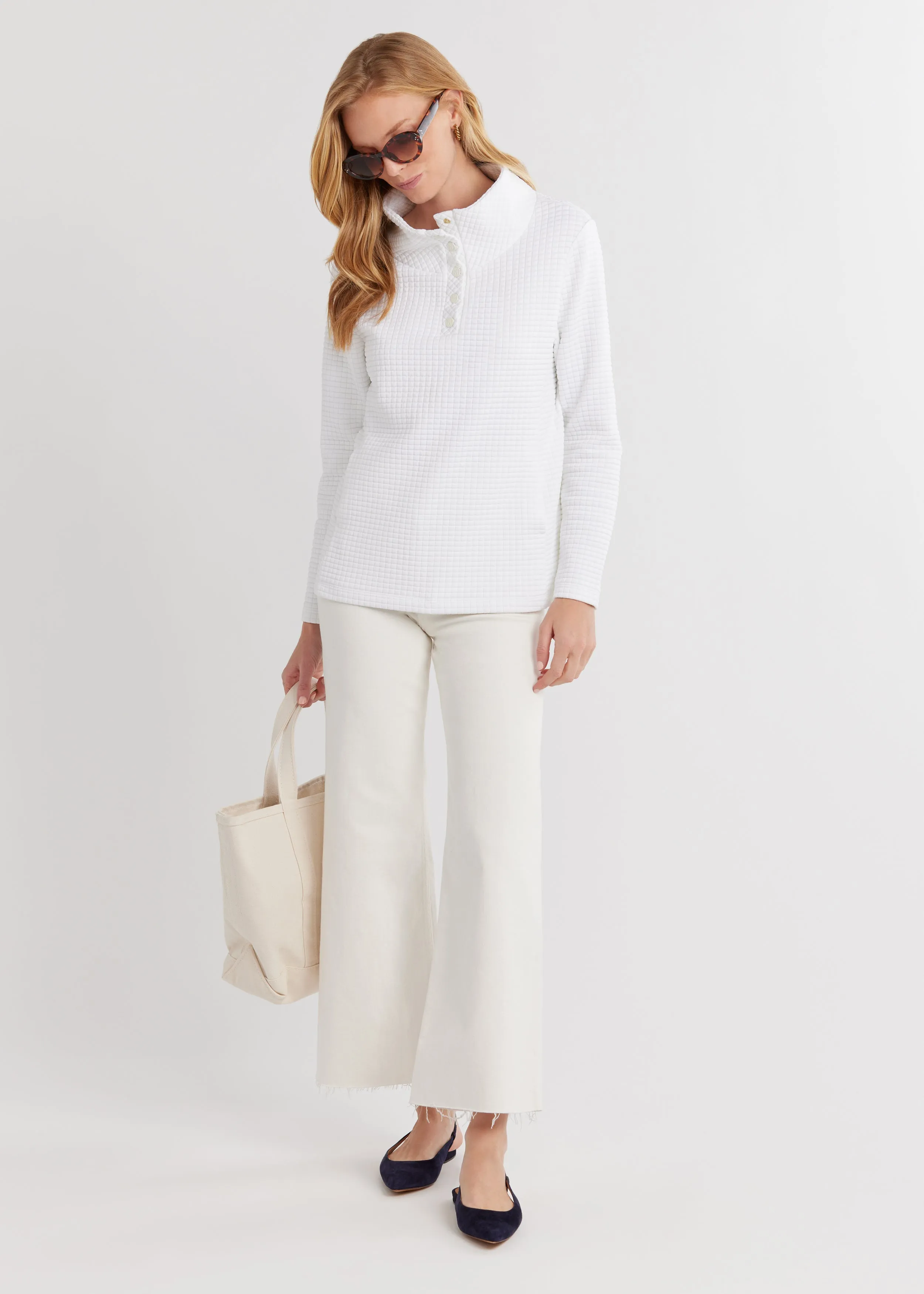 Perry Street Pullover in Waffle (White) sold by Dudley Stephens product image thumbnail 3