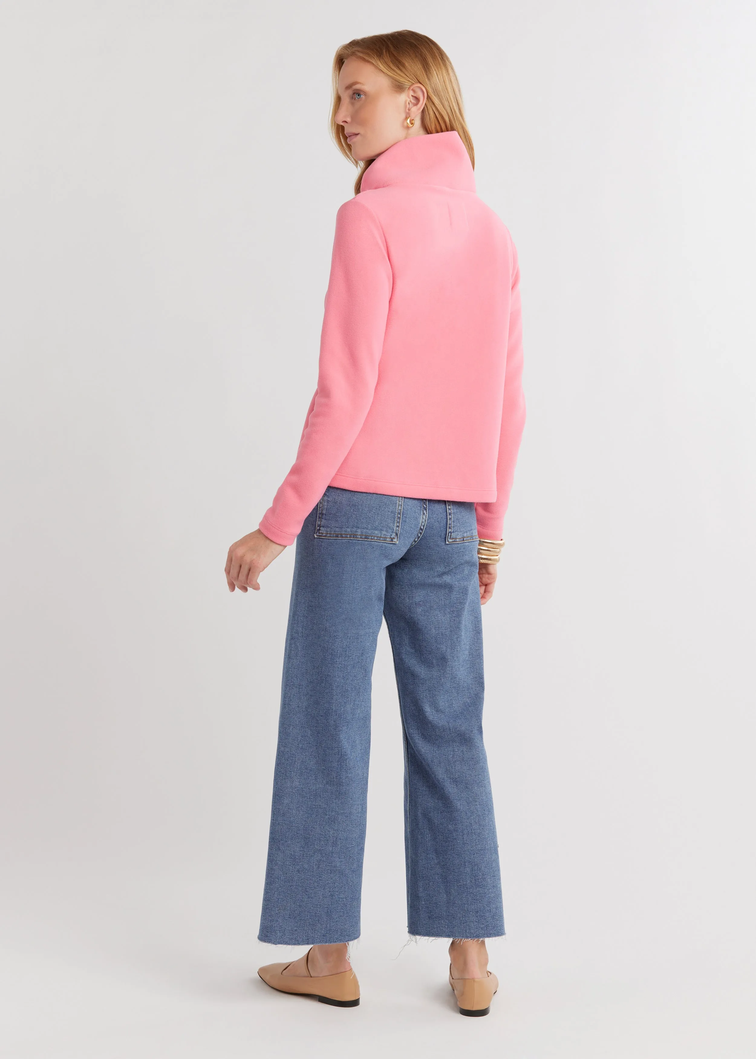 Juliet Turtleneck in Vello Fleece (Pink Lemonade) sold by Dudley Stephens product image thumbnail 3