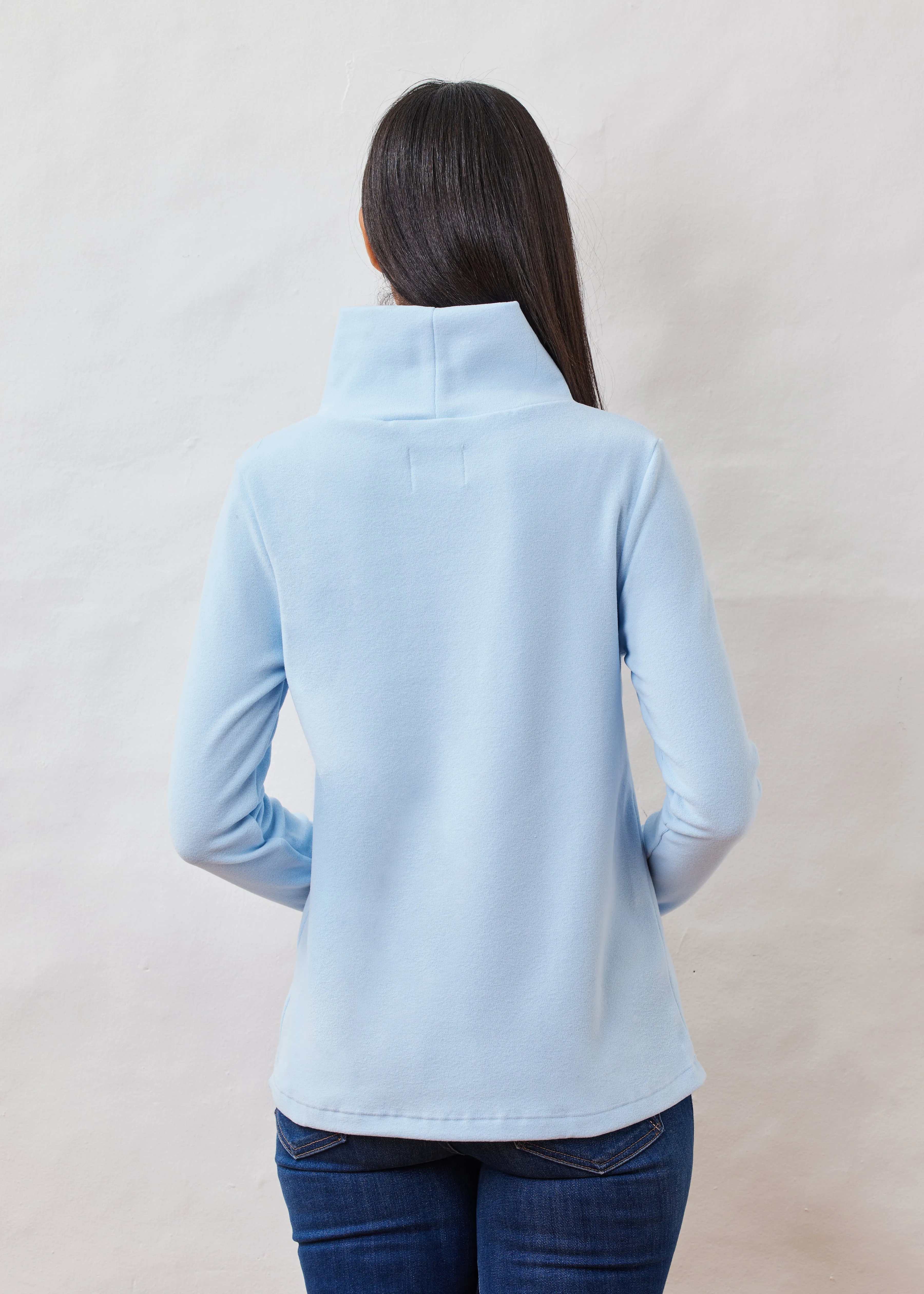 Greenpoint Turtleneck in Terry Fleece (Ice Blue) sold by Dudley Stephens product image thumbnail 5