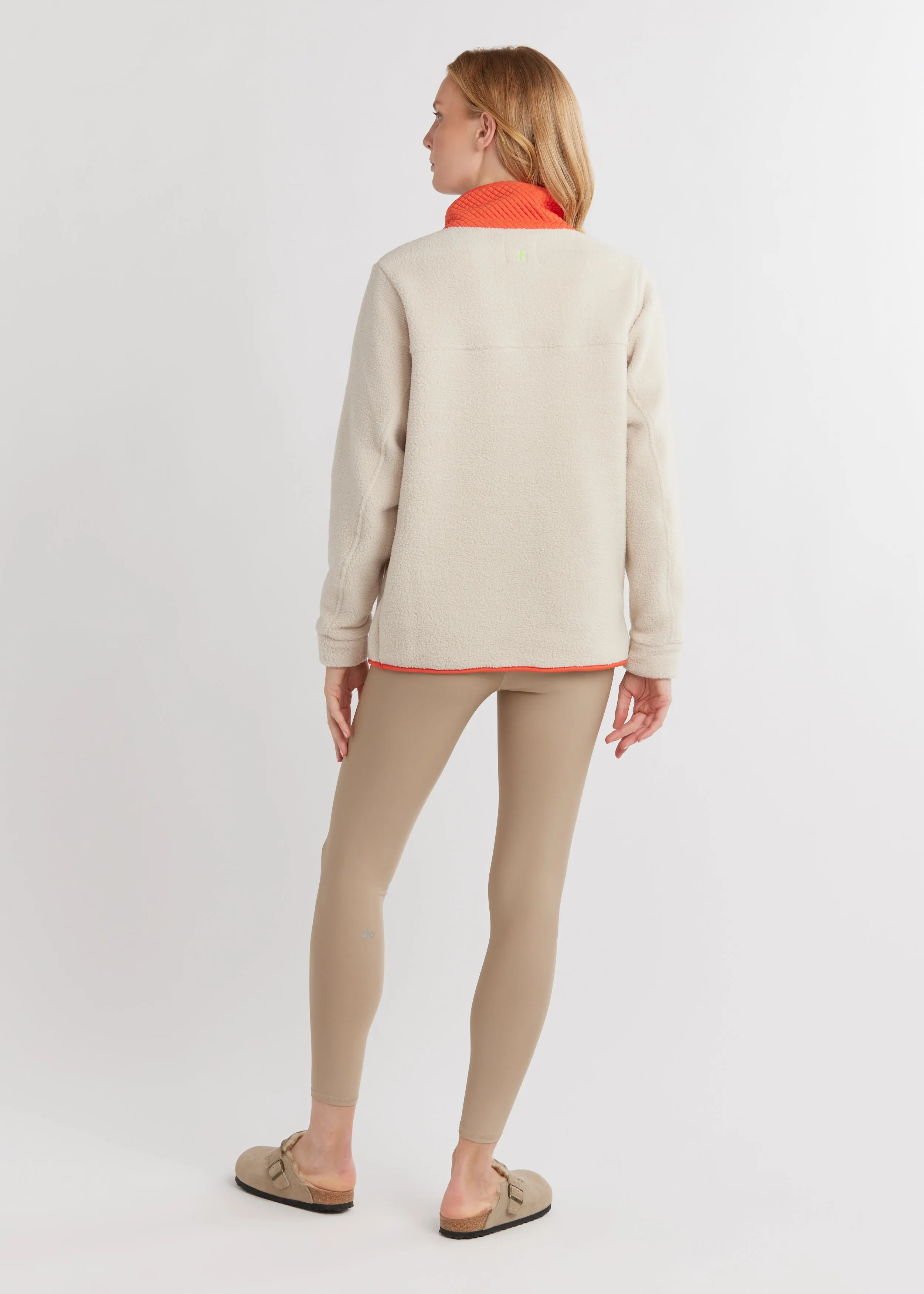 Cherry Lawn Pullover in Sherpa Fleece (Oatmeal/Paprika) sold by Dudley Stephens product image thumbnail 3