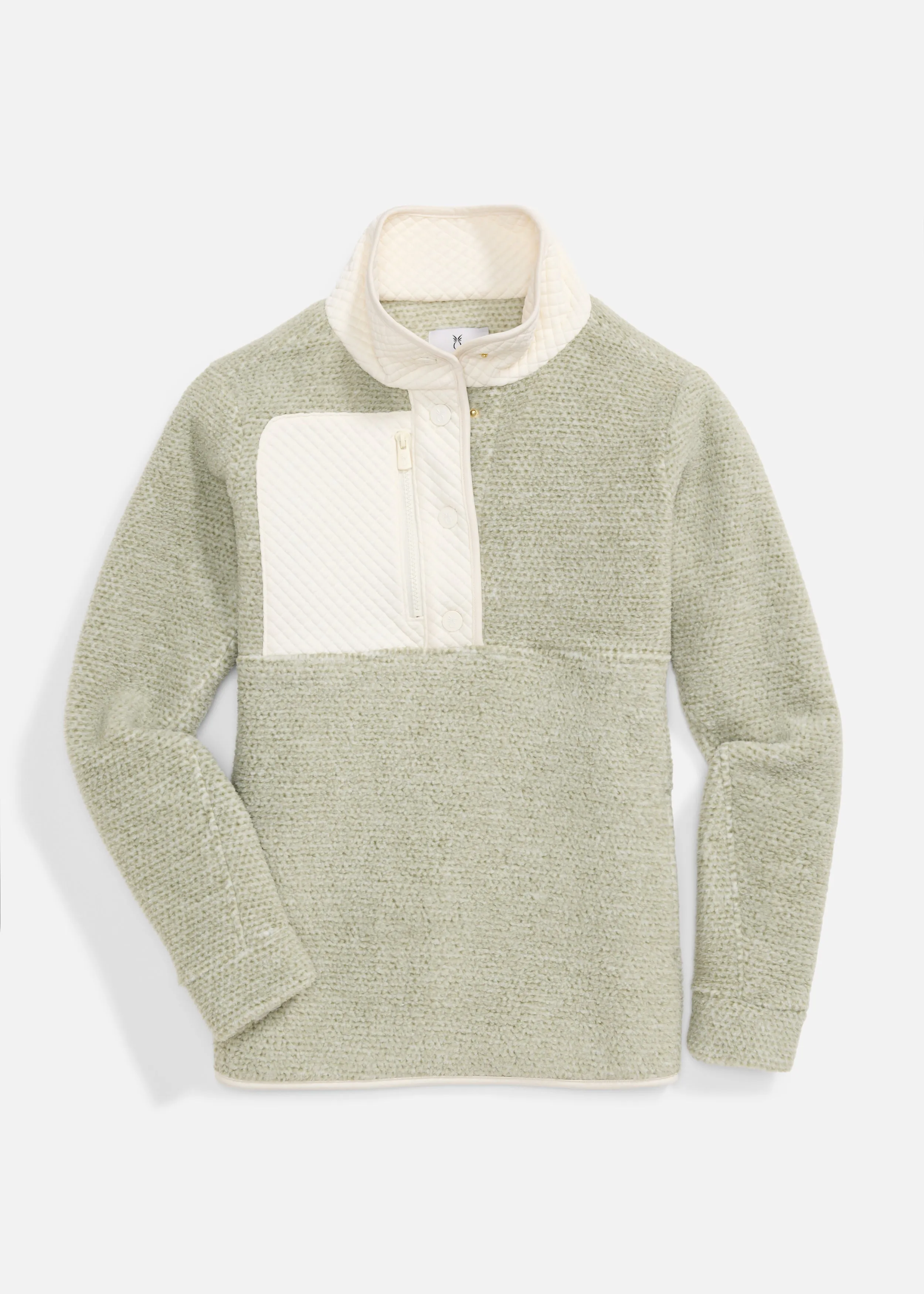 Cherry Lawn Pullover in Sherpa Fleece (Basil/Cream) sold by Dudley Stephens product image thumbnail 5