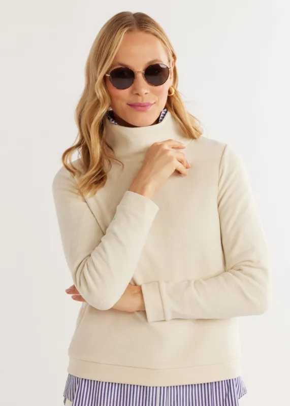 Park Slope Turtleneck in Terry Fleece (Cream) sold by Dudley Stephens