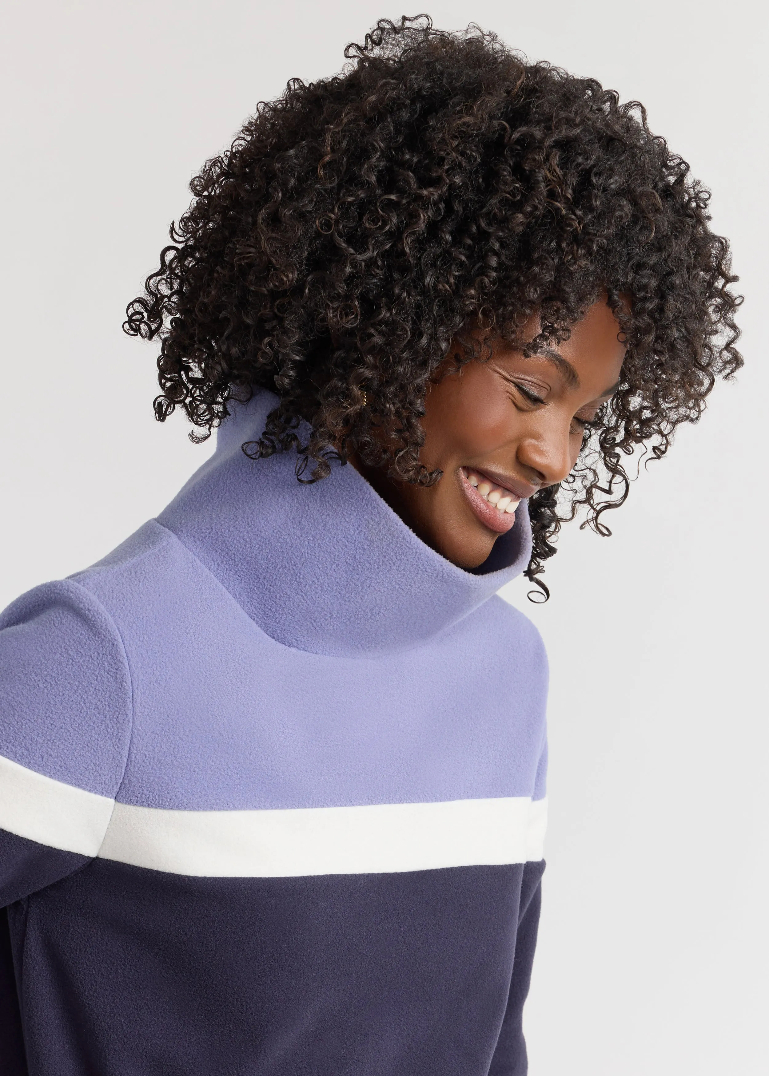 Cobble Hill Tri-Colorblock in Vello Fleece (Navy/Cream/Velvet Morning) sold by Dudley Stephens product image thumbnail 3