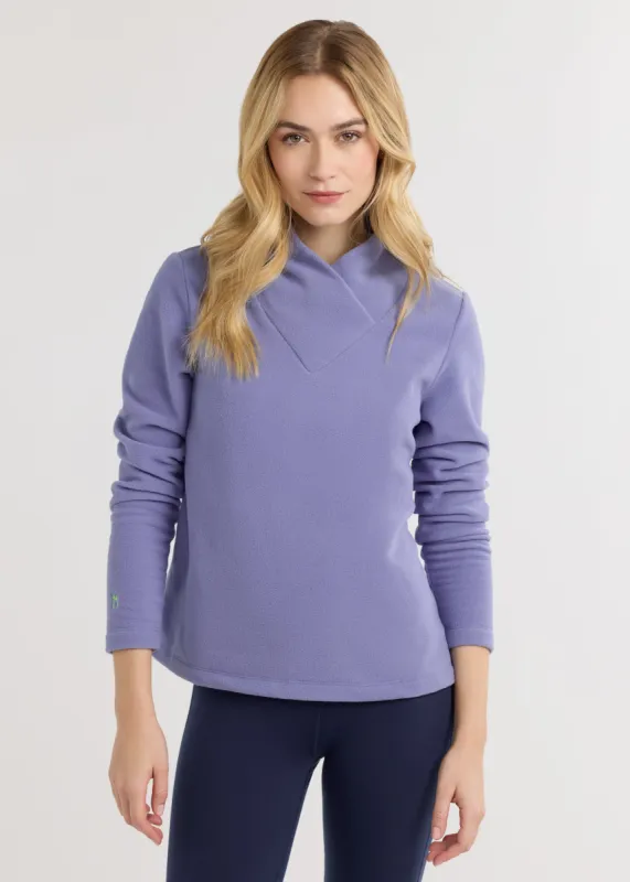 Hillview Turtleneck in Vello Fleece (Velvet Morning) sold by Dudley Stephens