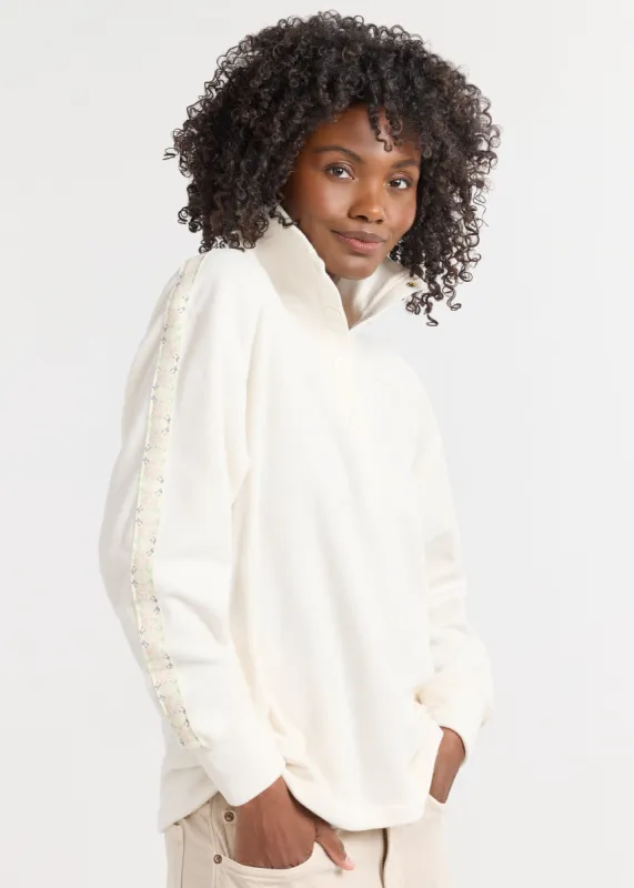 Fraser Pullover in Vello Fleece (Cream) sold by Dudley Stephens