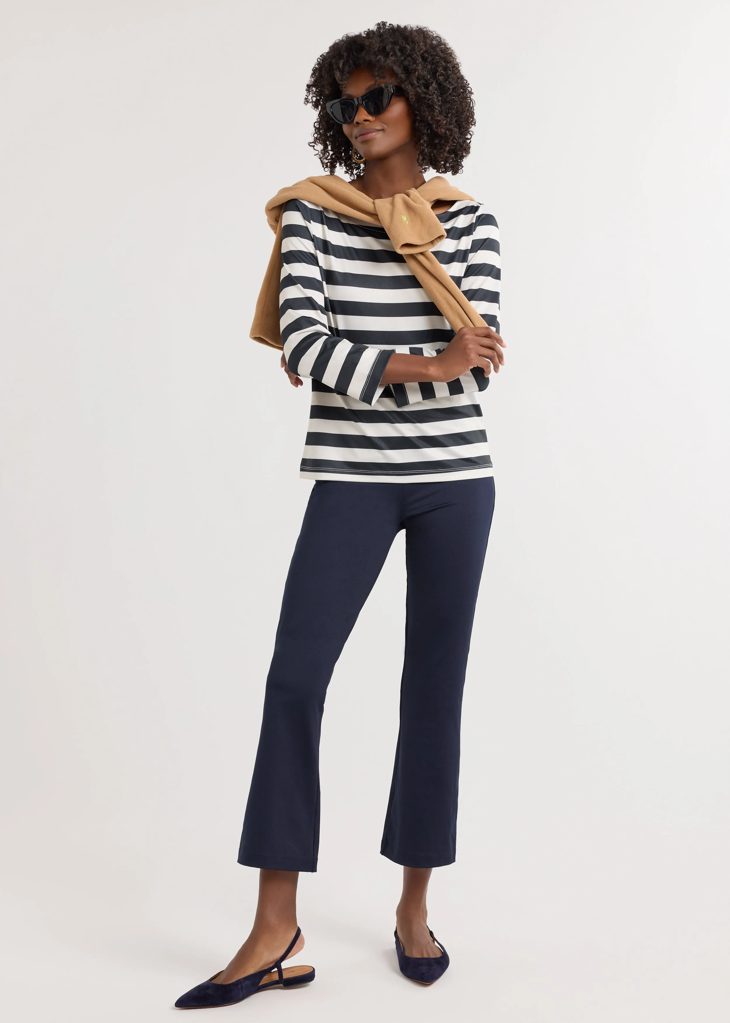 Palm Bay Pant in Heavy Weight Luxe Stretch (Navy) sold by Dudley Stephens product image thumbnail 2