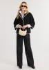 Catalina Jacket in Double Layer Vello Fleece (Black) sold by Dudley Stephens