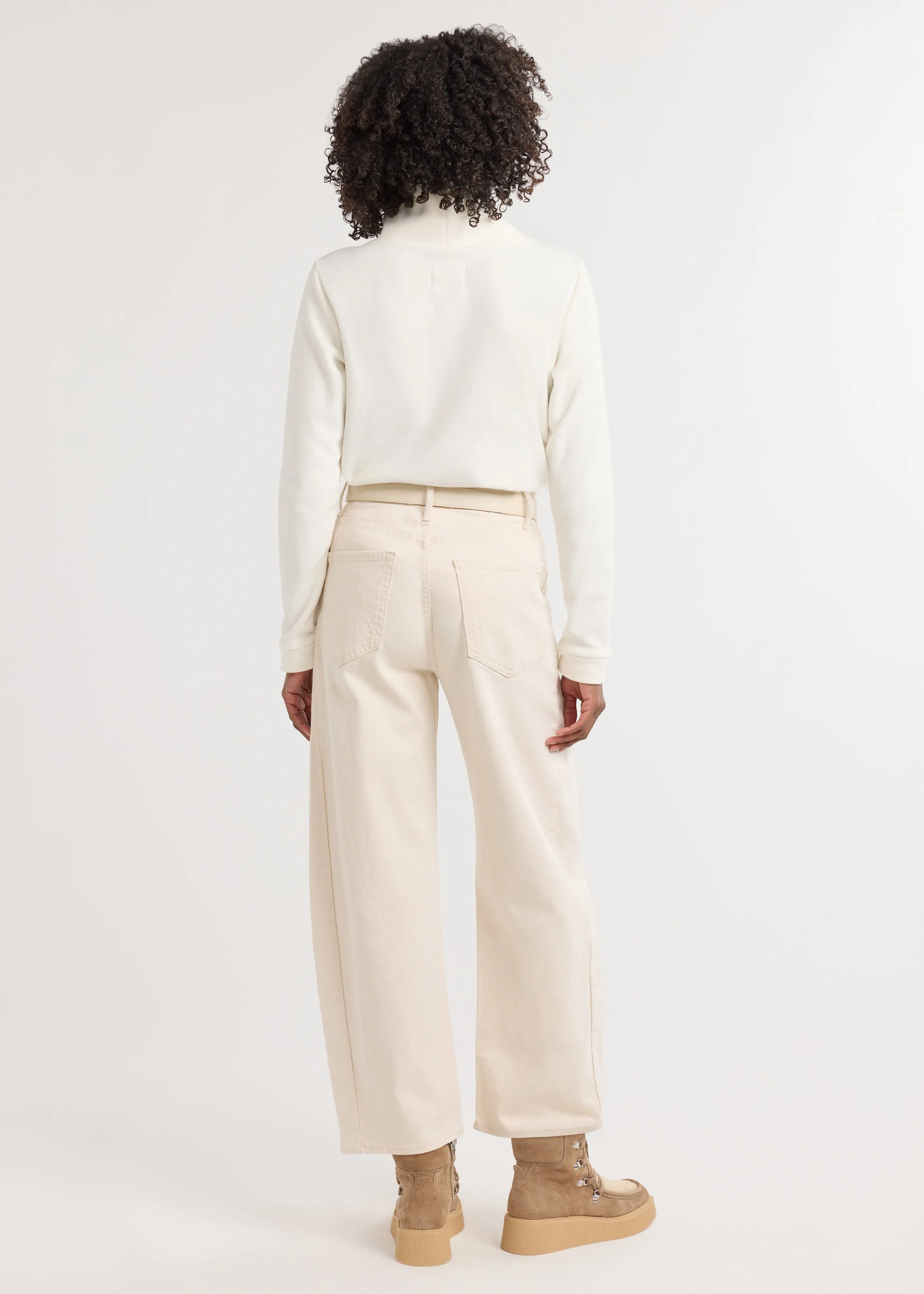 Park Slope Turtleneck in Terry Fleece (Cream) sold by Dudley Stephens product image thumbnail 4
