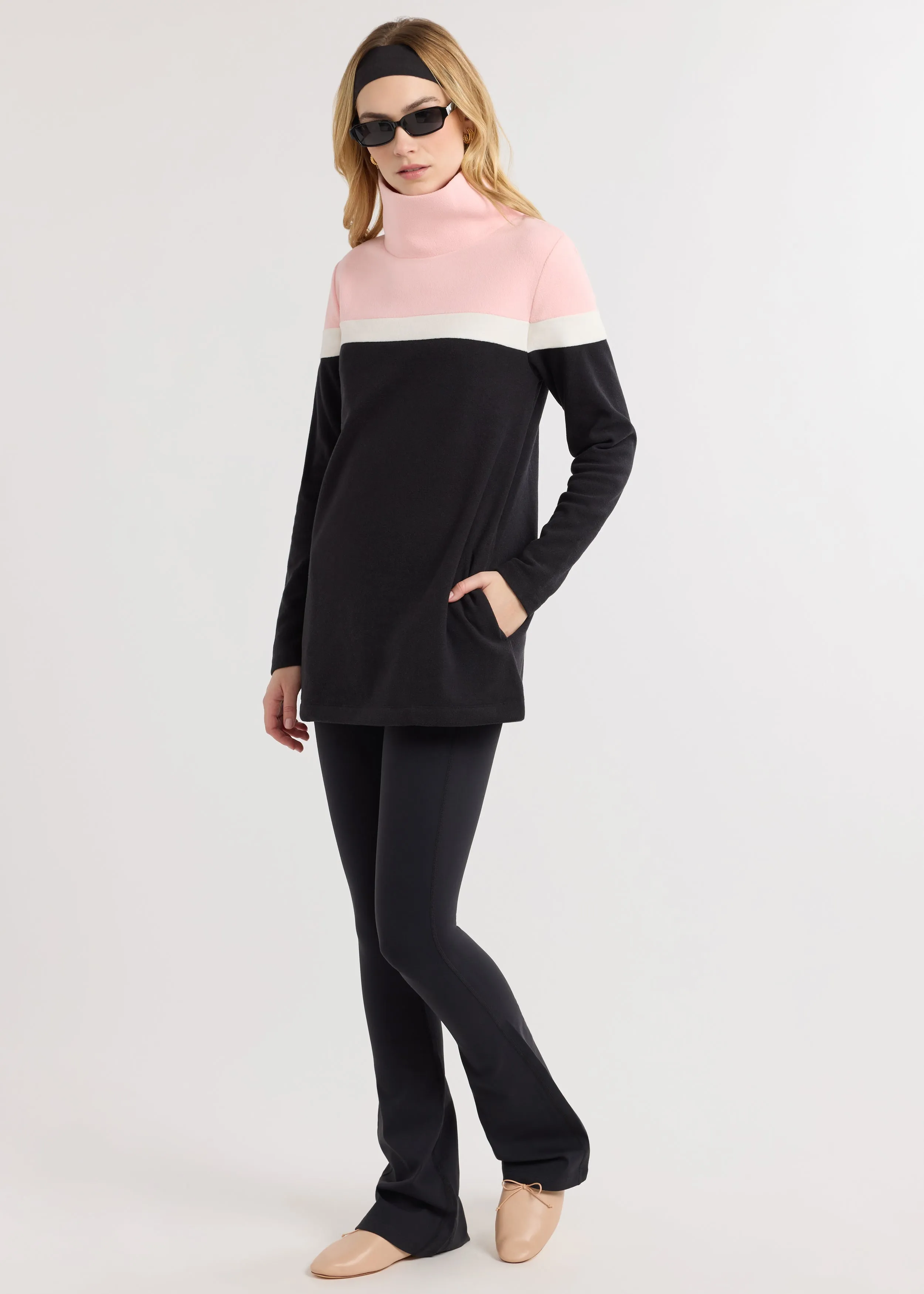 Cobble Hill Tri-Colorblock in Terry Fleece (Black/Cream/First Blush) sold by Dudley Stephens product image thumbnail 2