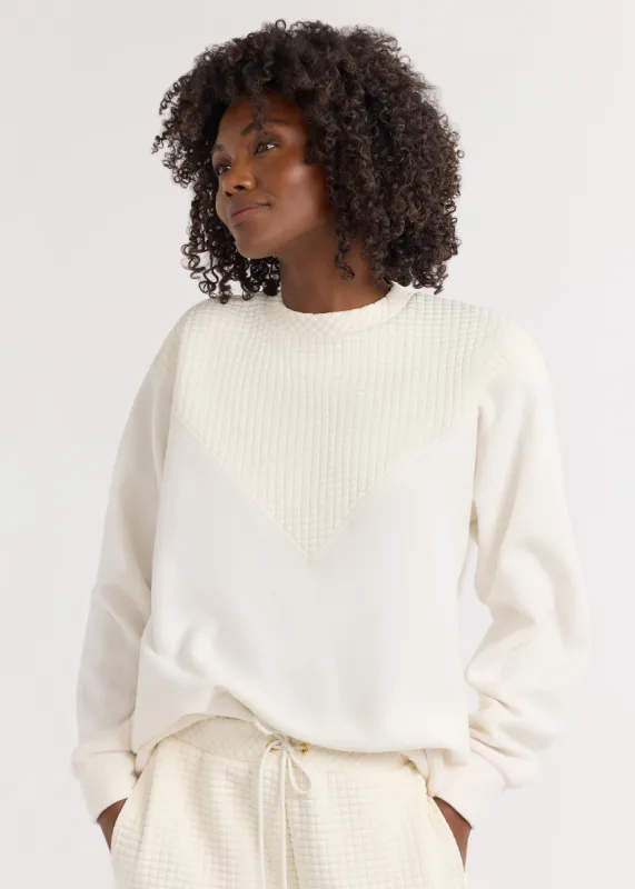 Saratoga Pullover in Vello/Waffle (Cream) sold by Dudley Stephens