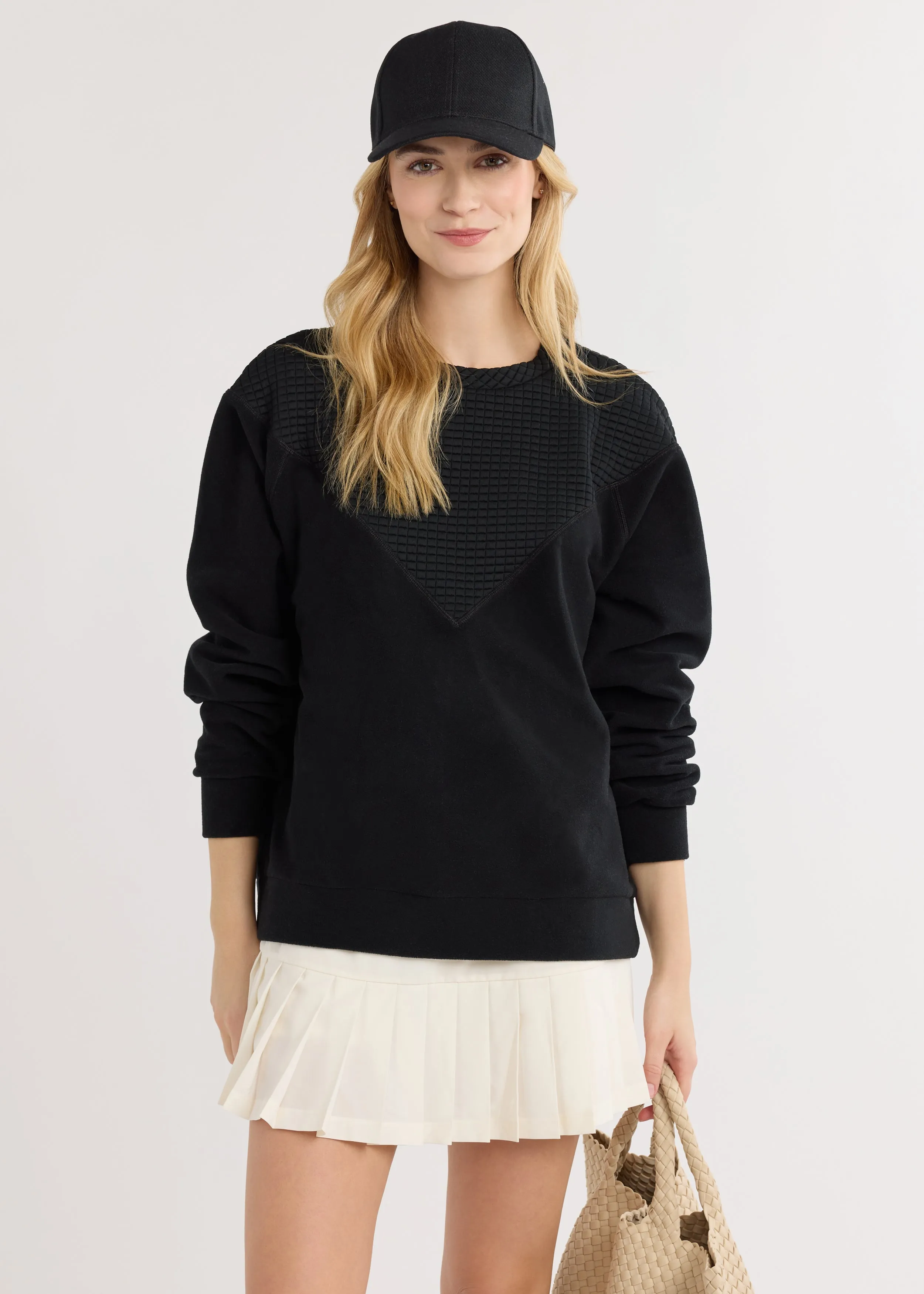Saratoga Pullover in Vello/Waffle (Black) sold by Dudley Stephens