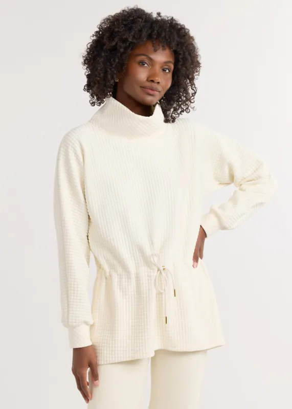 Lena Tunic in Waffle (Cream) sold by Dudley Stephens