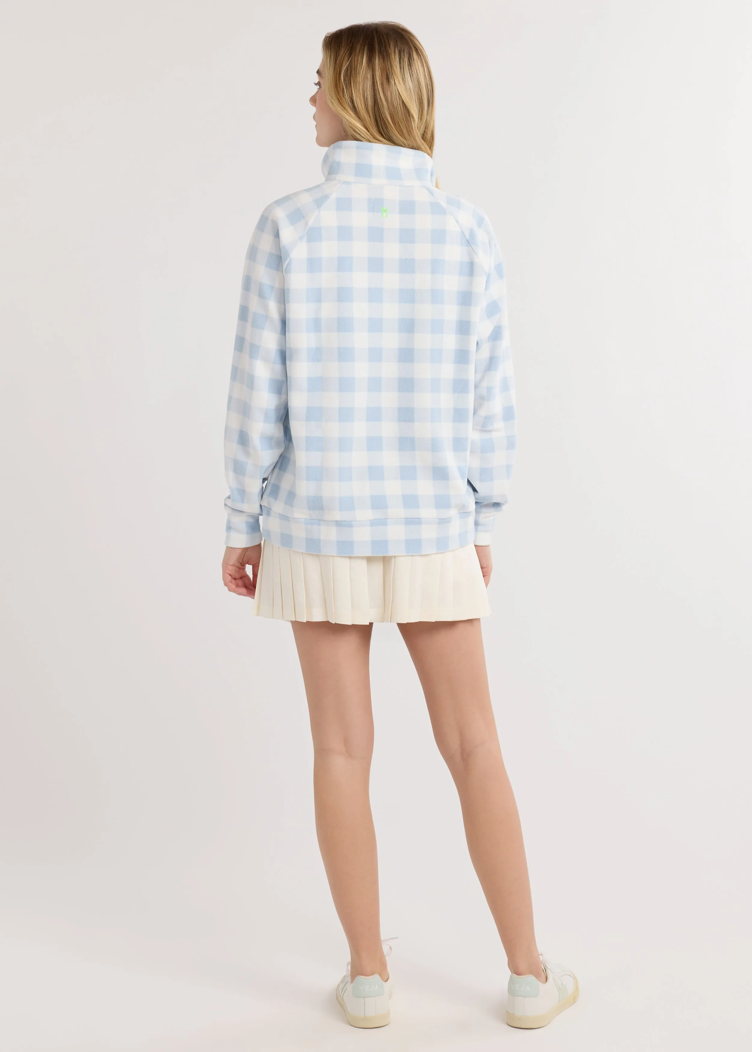 Ingrid Pullover in Terry Fleece (Ice Blue Gingham) sold by Dudley Stephens product image thumbnail 4