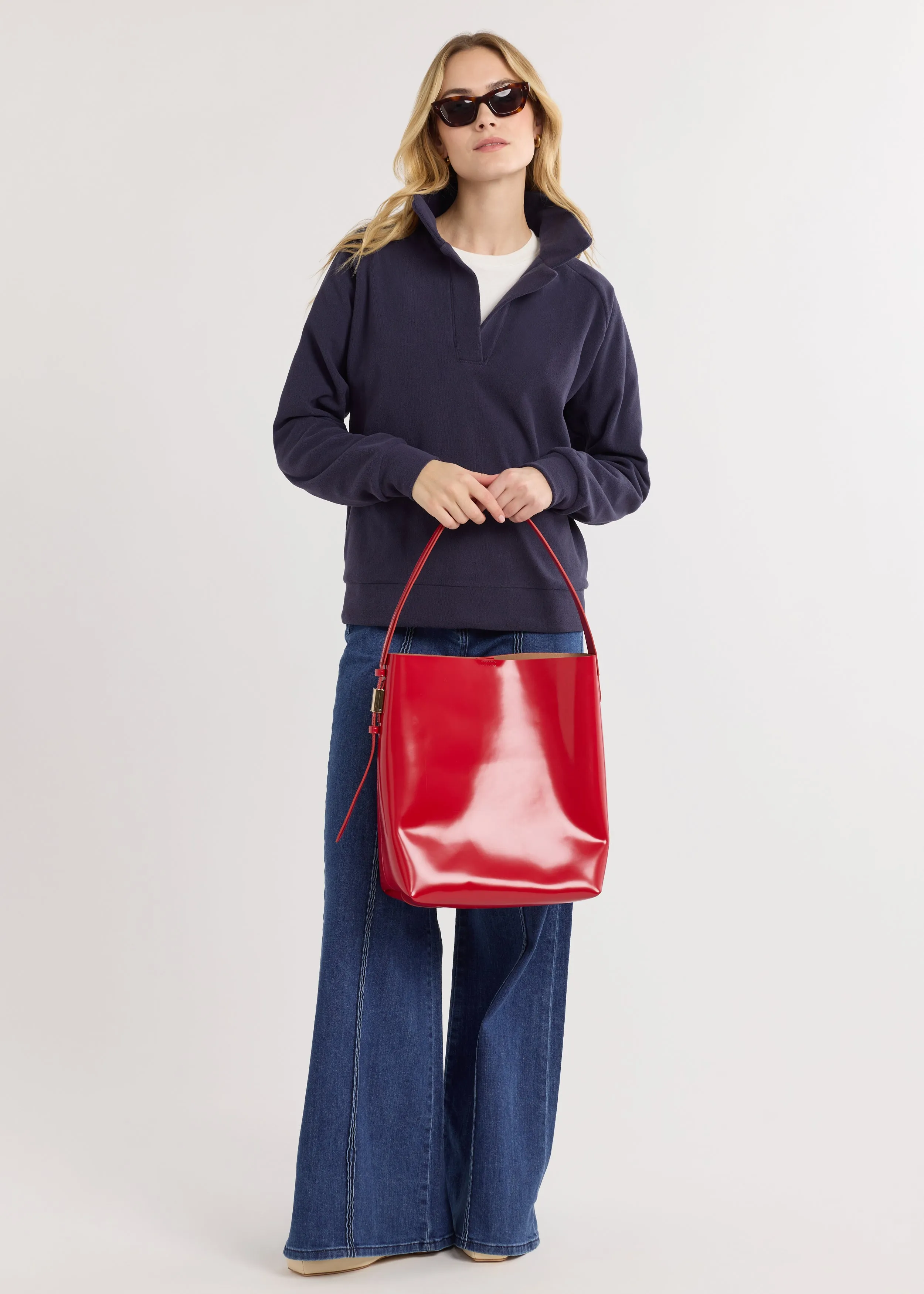 Ingrid Pullover in Terry Fleece (Navy) sold by Dudley Stephens product image thumbnail 2