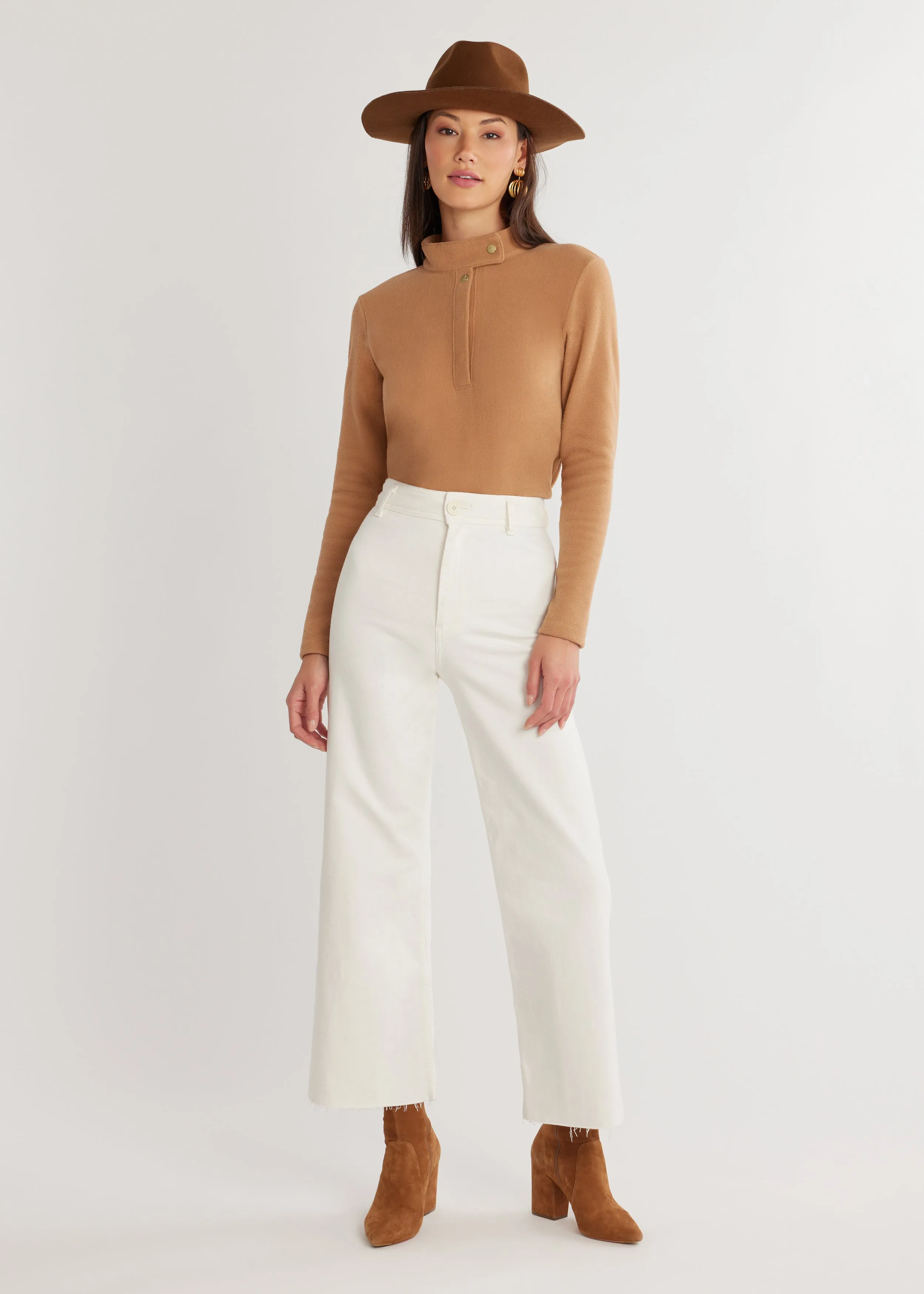 Chesterfield Turtleneck in Vello Fleece (Camel) sold by Dudley Stephens product image thumbnail 3