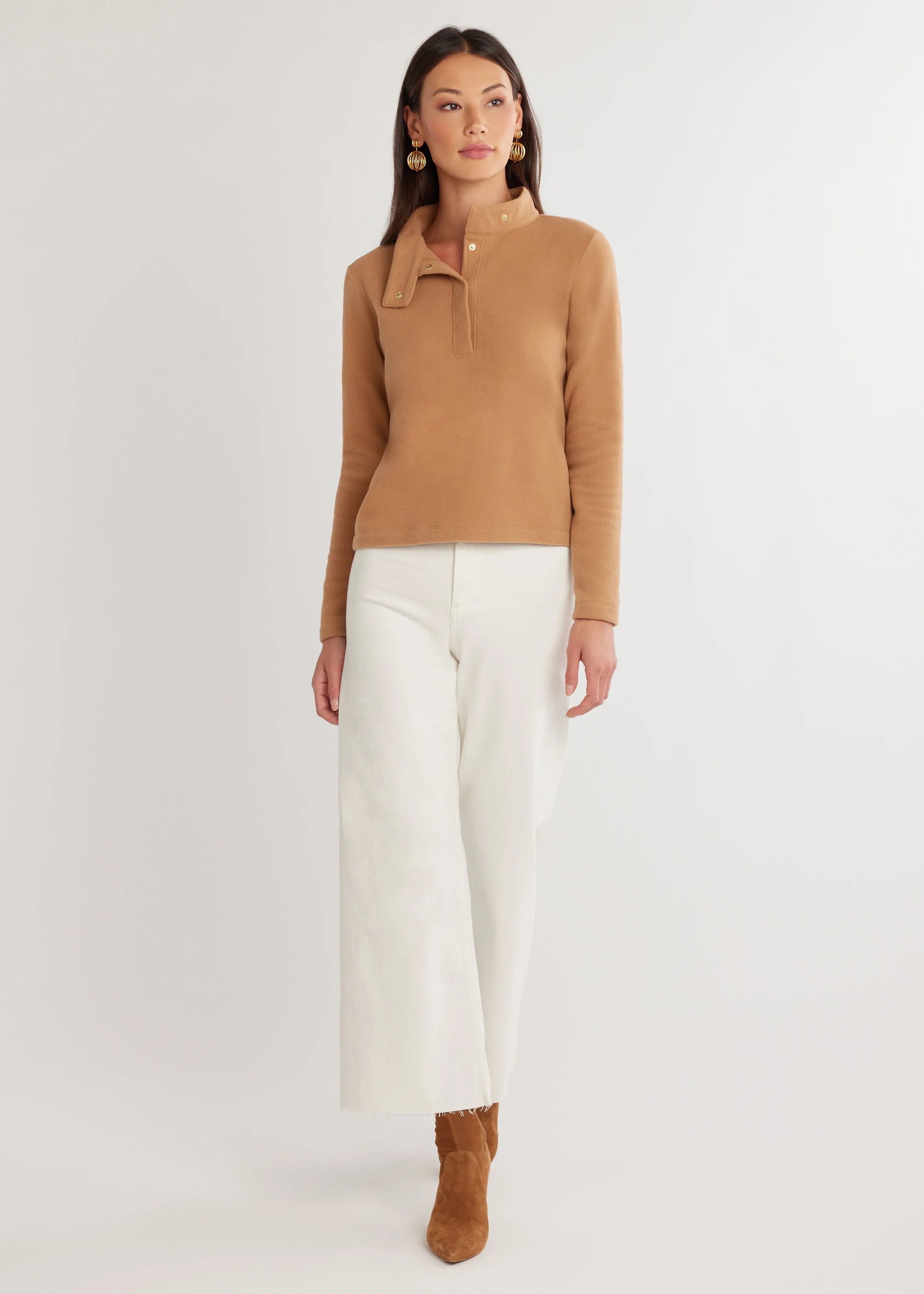 Chesterfield Turtleneck in Vello Fleece (Camel) sold by Dudley Stephens product image thumbnail 2