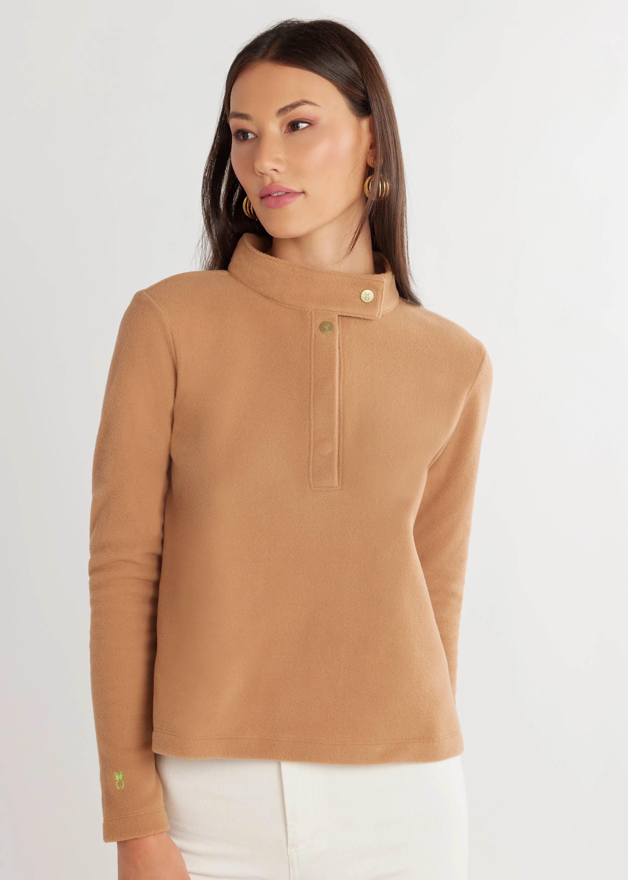 Chesterfield Turtleneck in Vello Fleece (Camel) sold by Dudley Stephens product image thumbnail 4