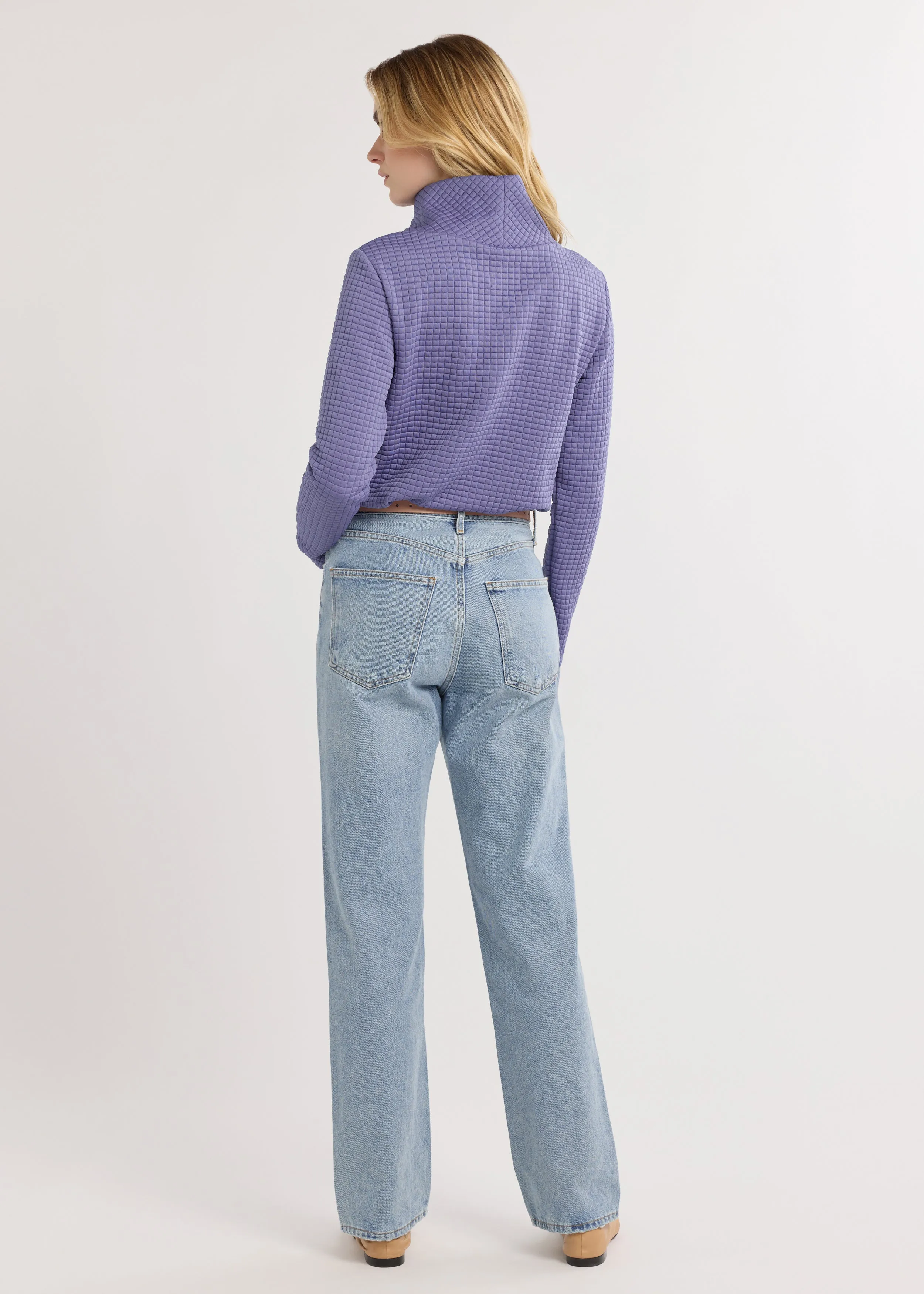 Park Slope Turtleneck in Waffle (Velvet Morning) sold by Dudley Stephens product image thumbnail 4