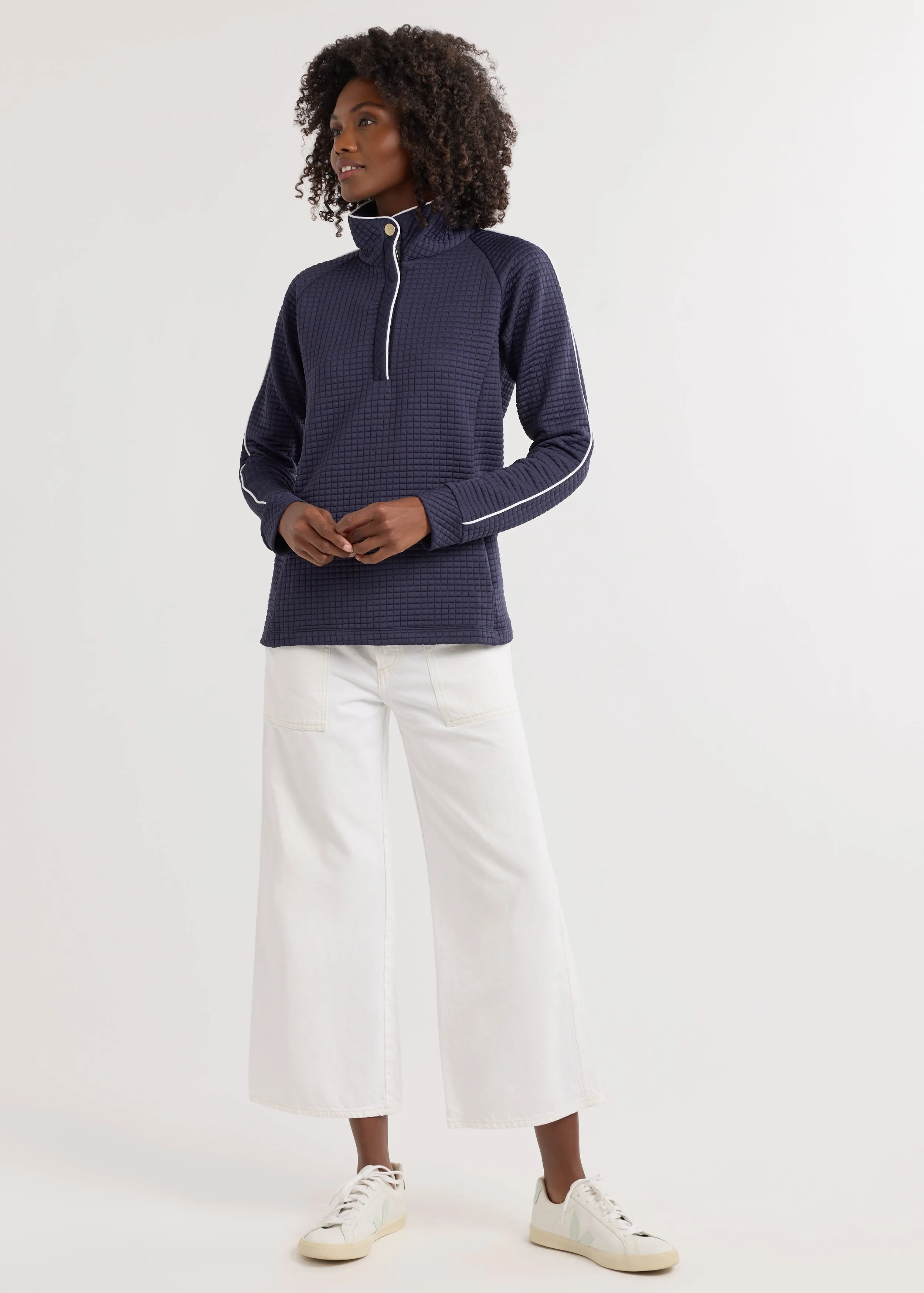 Pearl Pullover in Waffle (Navy) sold by Dudley Stephens product image thumbnail 2