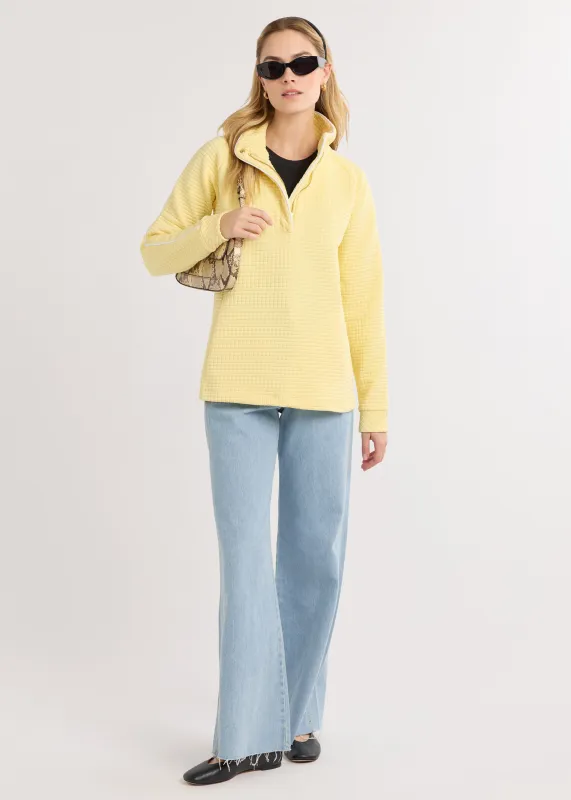 Pearl Pullover in Waffle (Lemon Meringue) sold by Dudley Stephens