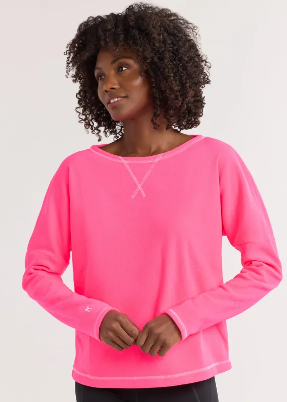 Somerset Sweatshirt in Terry Fleece (Neon Pink) sold by Dudley Stephens