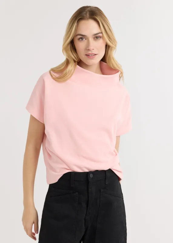 Marks Street Mock Neck in Terry Fleece (First Blush) sold by Dudley Stephens
