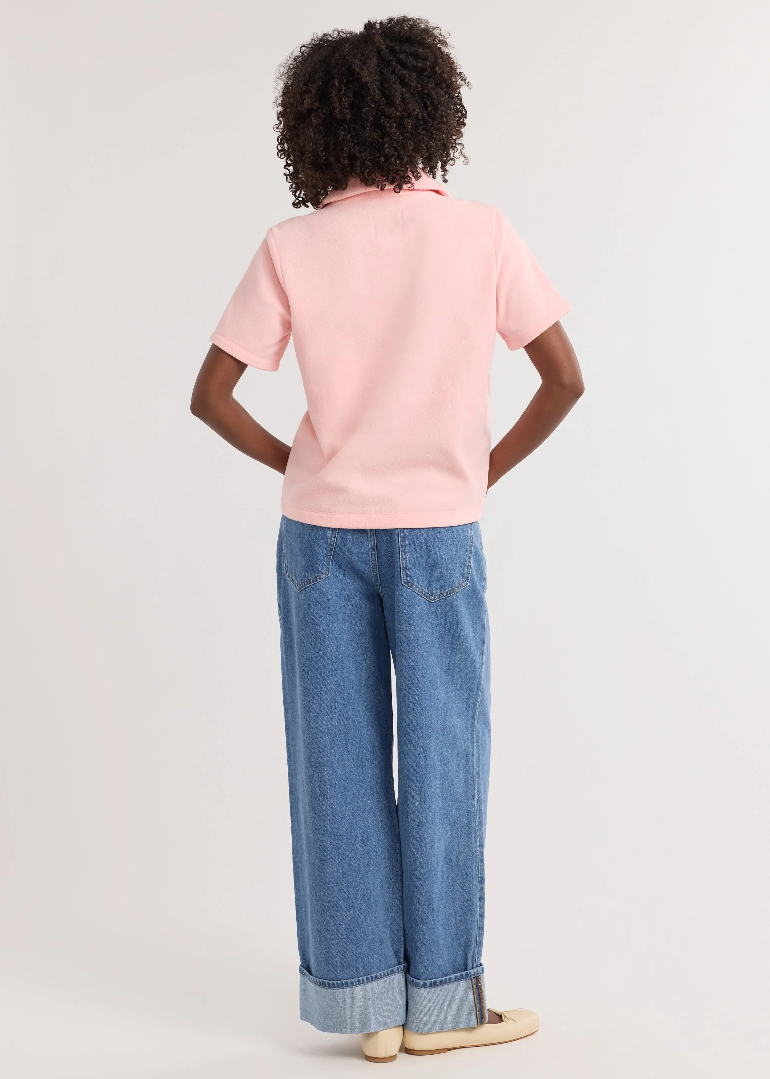 Kit Polo in Terry Fleece (First Blush) sold by Dudley Stephens product image thumbnail 4