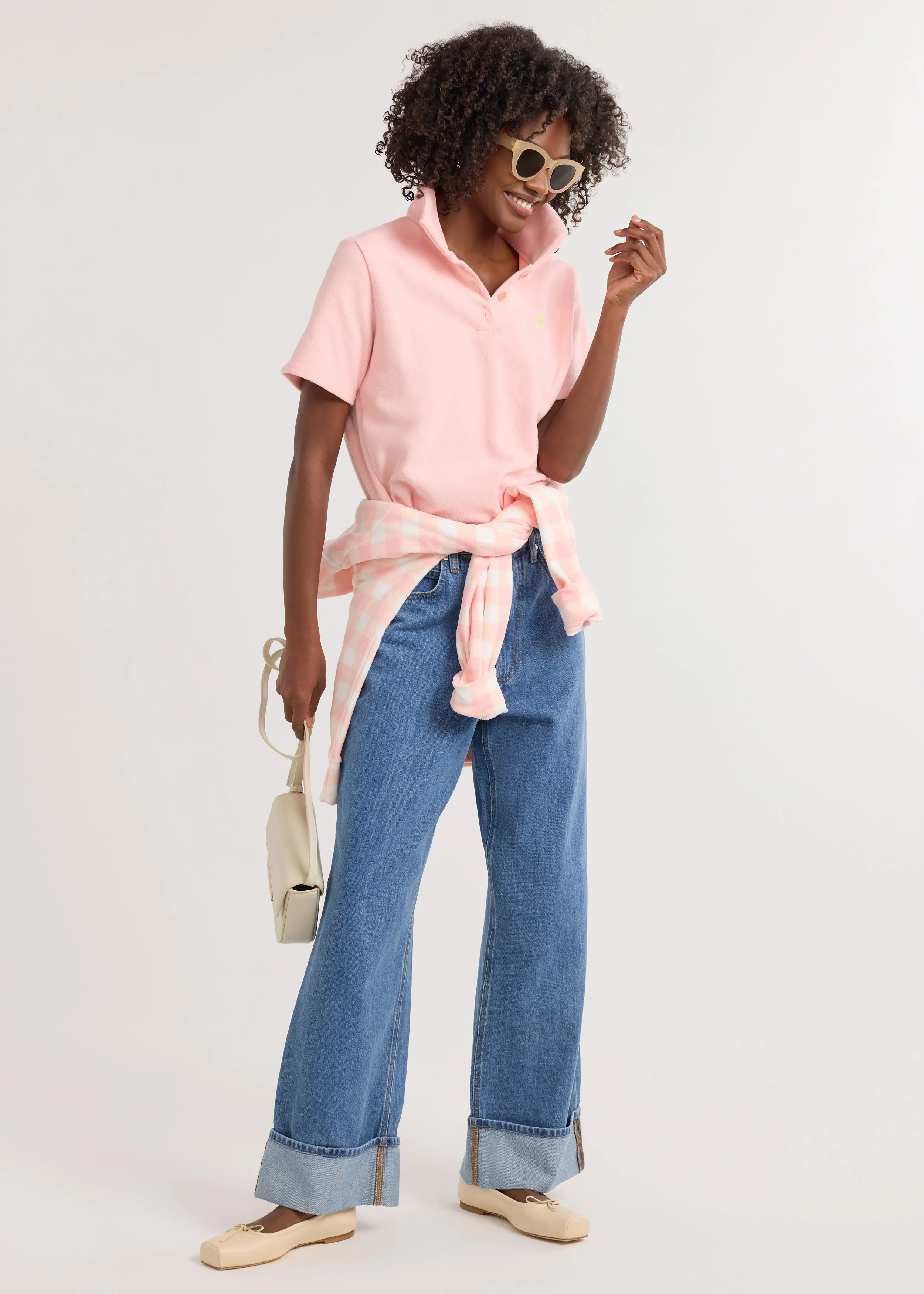 Kit Polo in Terry Fleece (First Blush) sold by Dudley Stephens product image thumbnail 2