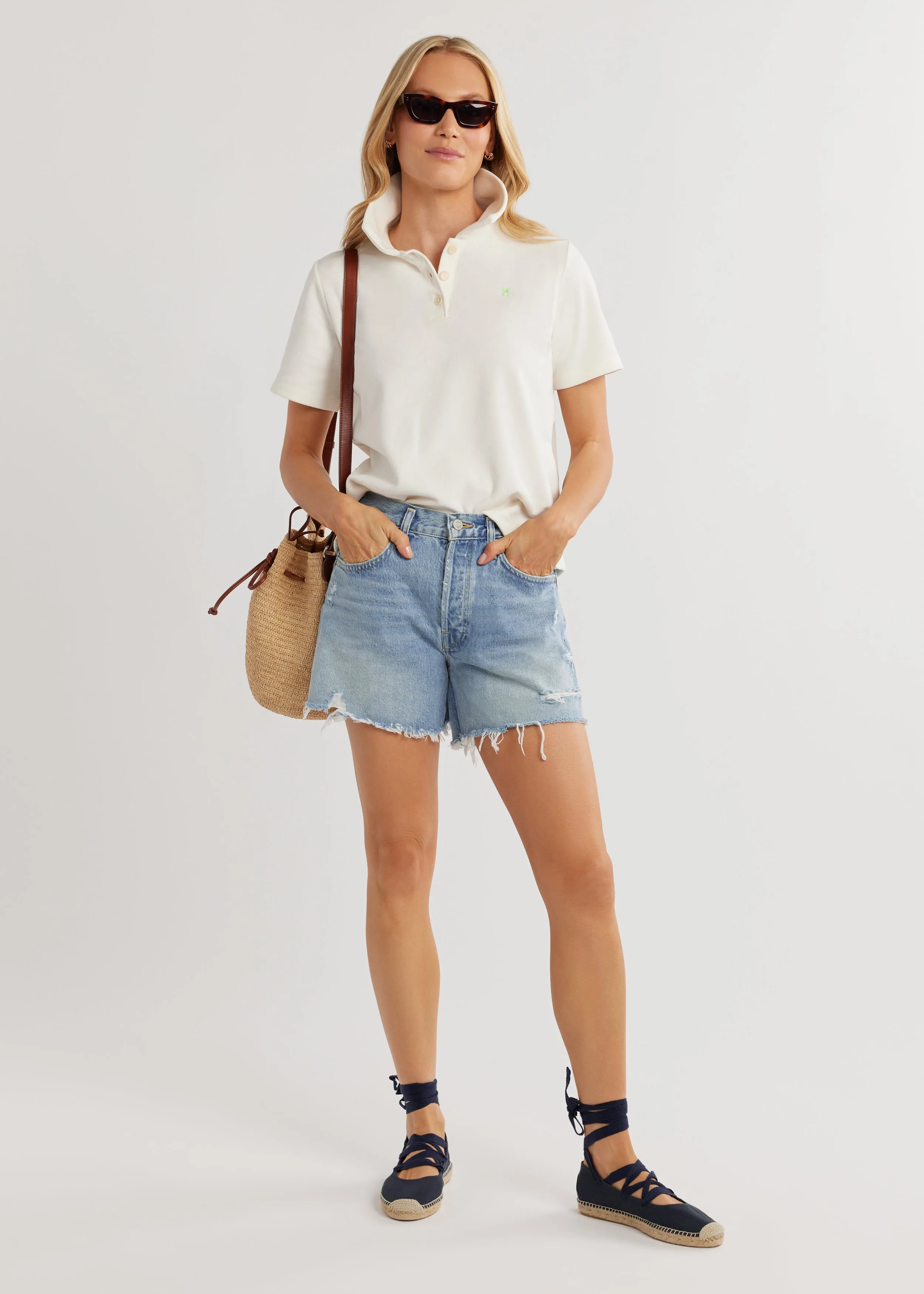 Kit Polo in Terry Fleece (Cream) sold by Dudley Stephens product image thumbnail 2