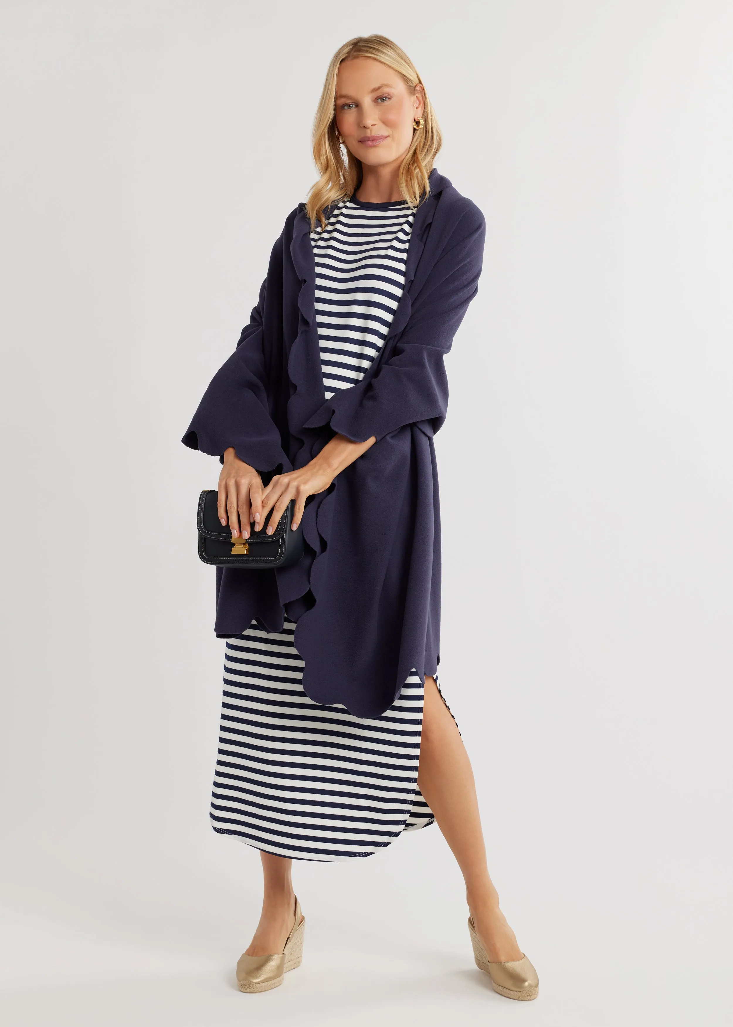 Five Mile River Scarf in Terry Fleece (Navy) sold by Dudley Stephens product image thumbnail 2