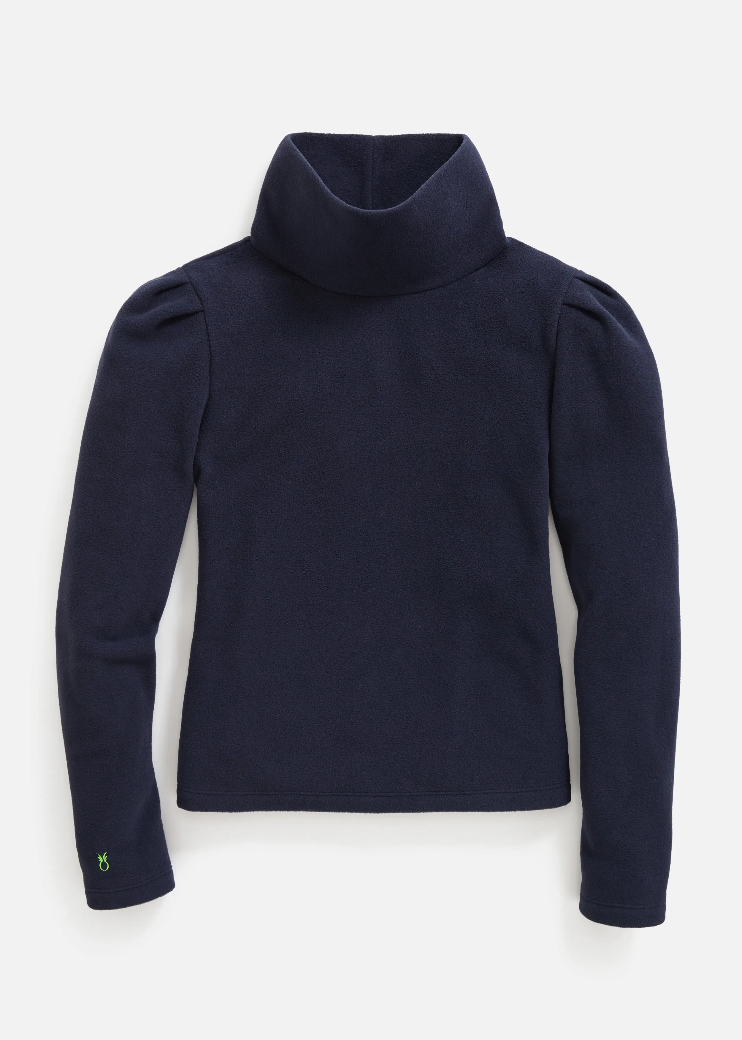 Palmer Puff Sleeve Turtleneck in Vello Fleece (Navy) sold by Dudley Stephens product image thumbnail 5