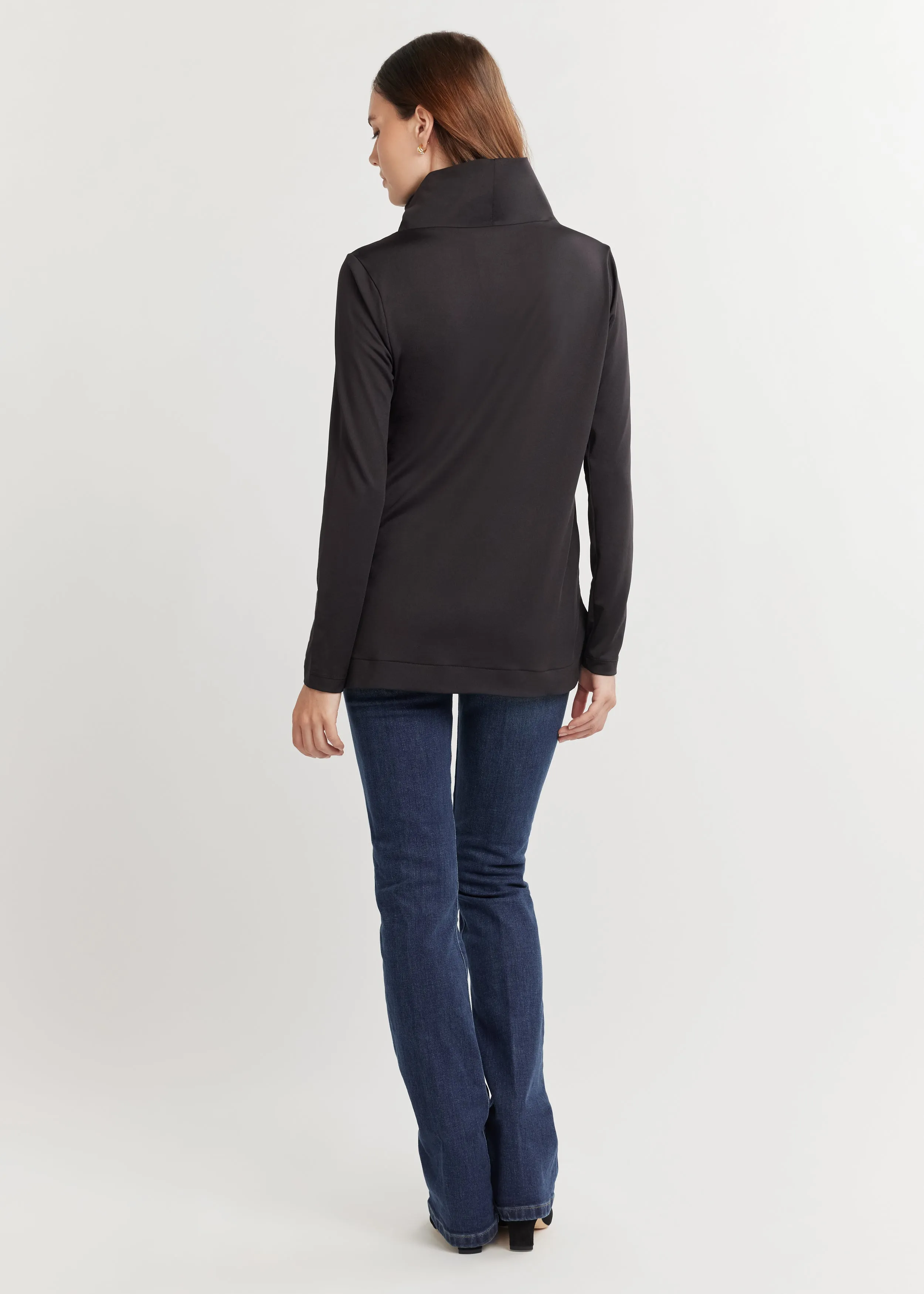 Alpine Turtleneck in Luxe Stretch (Black) sold by Dudley Stephens product image thumbnail 4