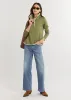 Chapel Hill Pullover in Power Stretch (Army Green) sold by Dudley Stephens