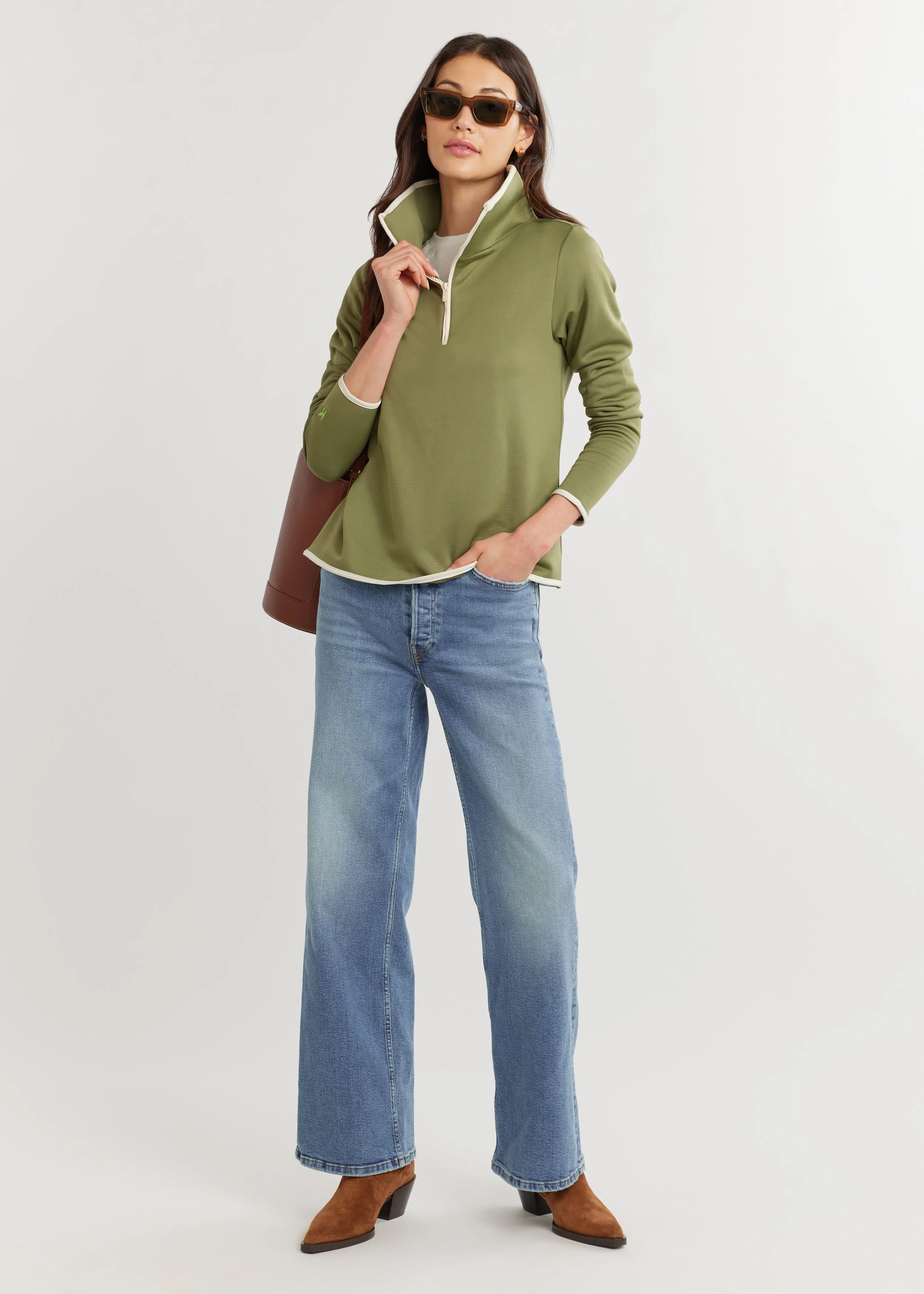 Chapel Hill Pullover in Power Stretch (Army Green) sold by Dudley Stephens product image thumbnail 2