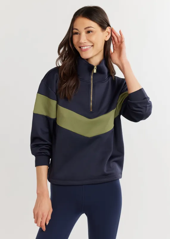 Madeline Pullover in Power Stretch (Navy/Army Green) sold by Dudley Stephens