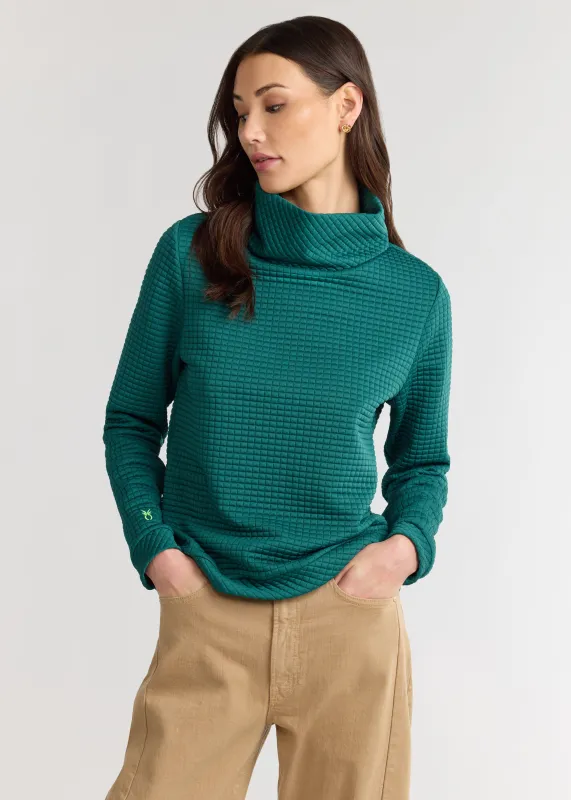 Park Slope Turtleneck in Waffle (Woodland Green) sold by Dudley Stephens