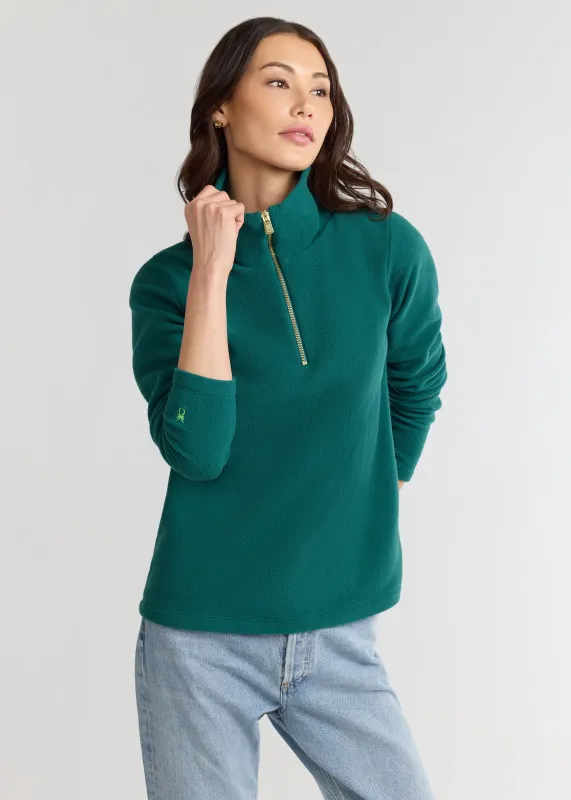 Manchester Pullover in Vello Fleece (Woodland Green) sold by Dudley Stephens