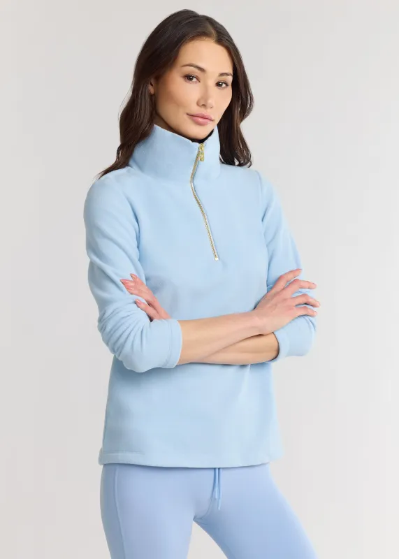 Manchester Pullover in Vello Fleece (Ice Blue) sold by Dudley Stephens