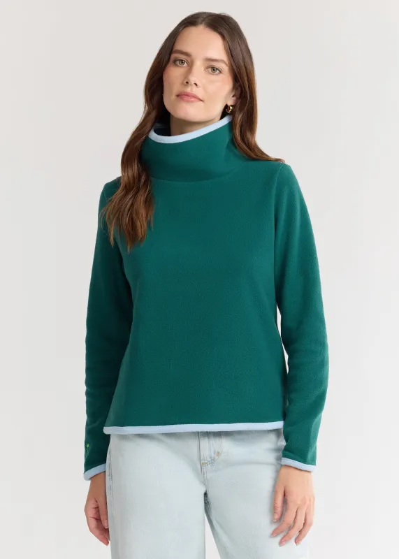 Park Slope with Tipping in Vello Fleece (Woodland Green/Ice Blue) sold by Dudley Stephens