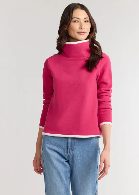 Park Slope with Tipping in Vello Fleece (Berry/Cream) sold by Dudley Stephens