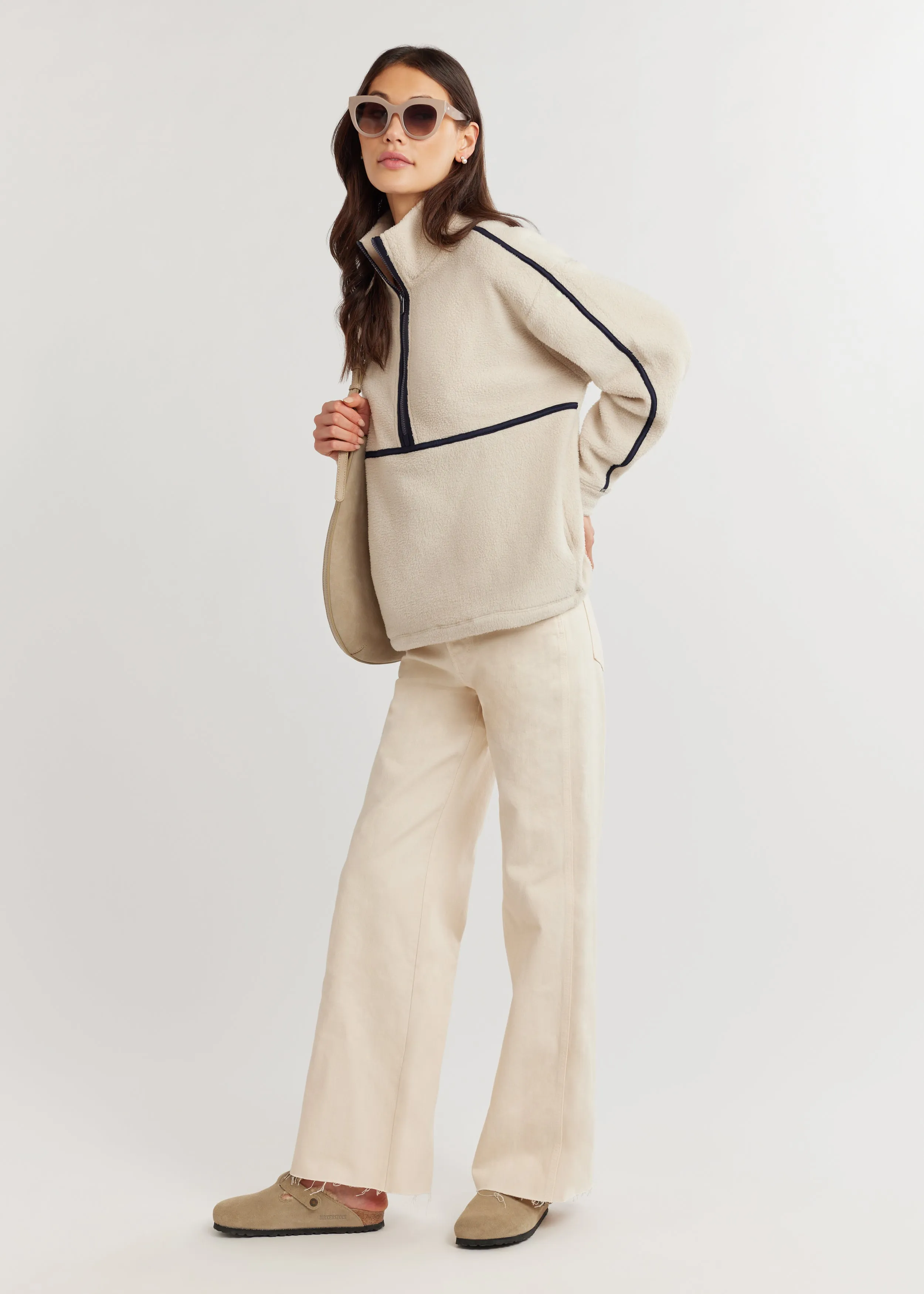 Shetland Pullover in Sherpa Fleece (Oatmeal) sold by Dudley Stephens product image thumbnail 2