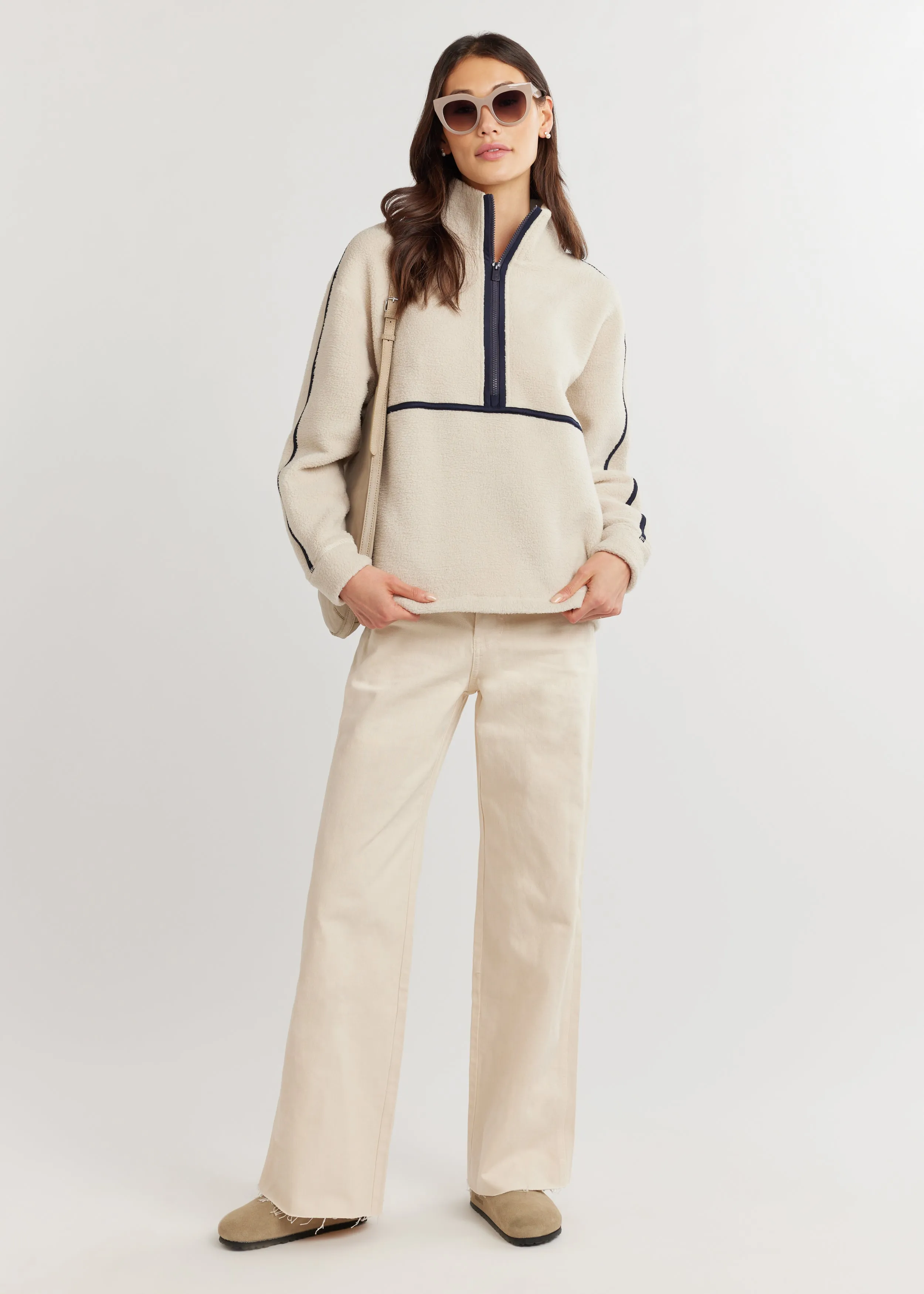 Shetland Pullover in Sherpa Fleece (Oatmeal) sold by Dudley Stephens product image thumbnail 3