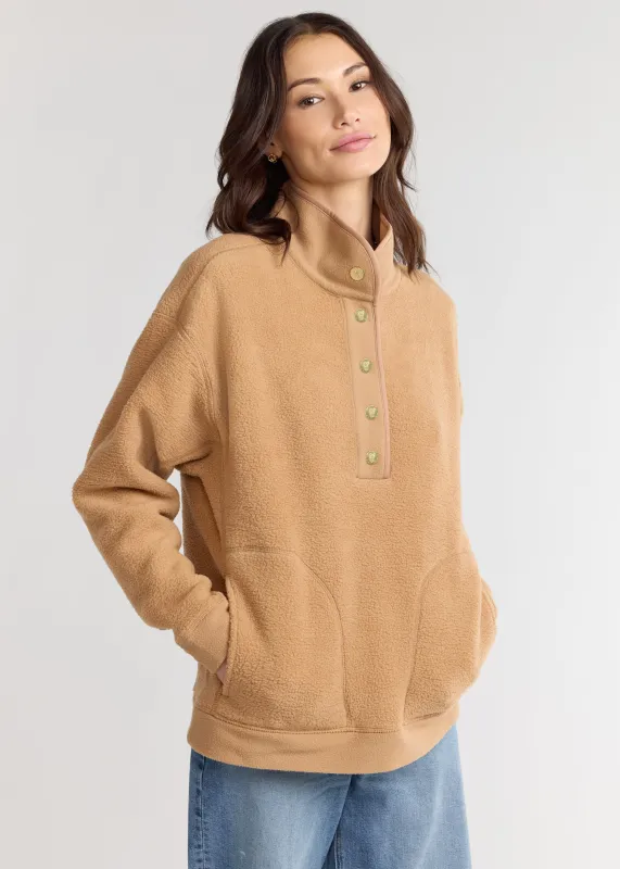 Palomino Pullover in Sherpa Fleece (Camel) sold by Dudley Stephens