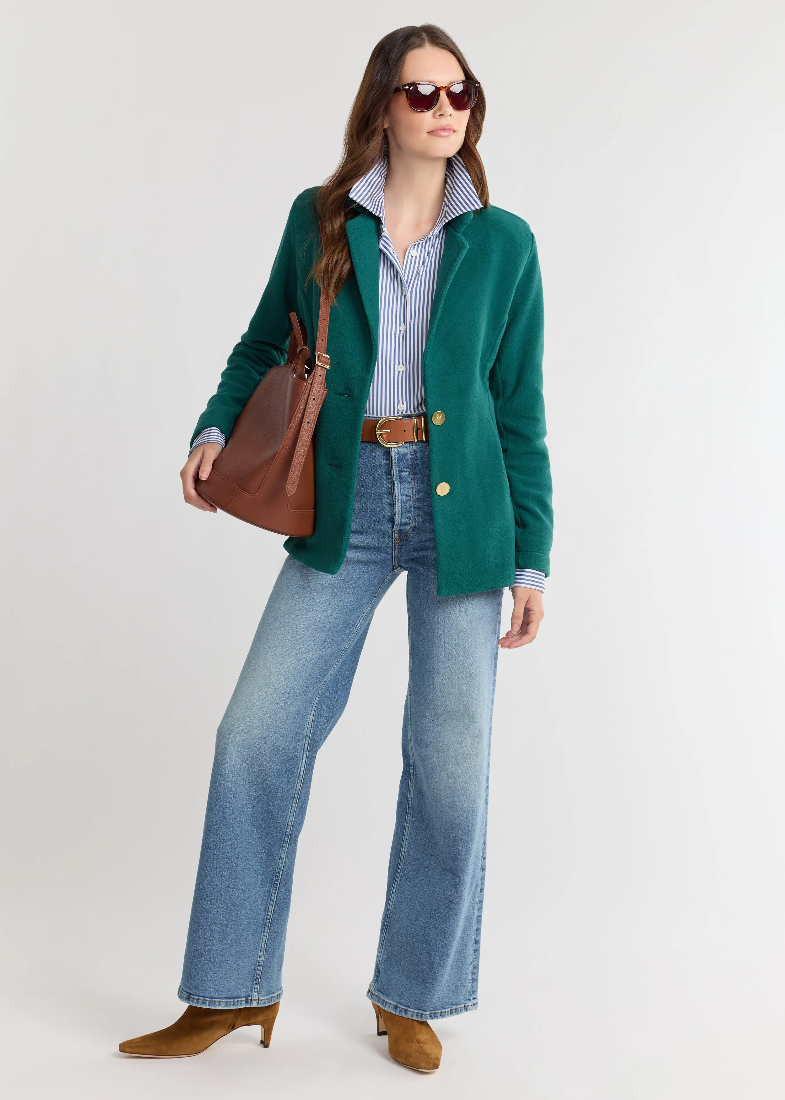 Wellington Blazer in Vello Fleece (Woodland Green) sold by Dudley Stephens product image thumbnail 2