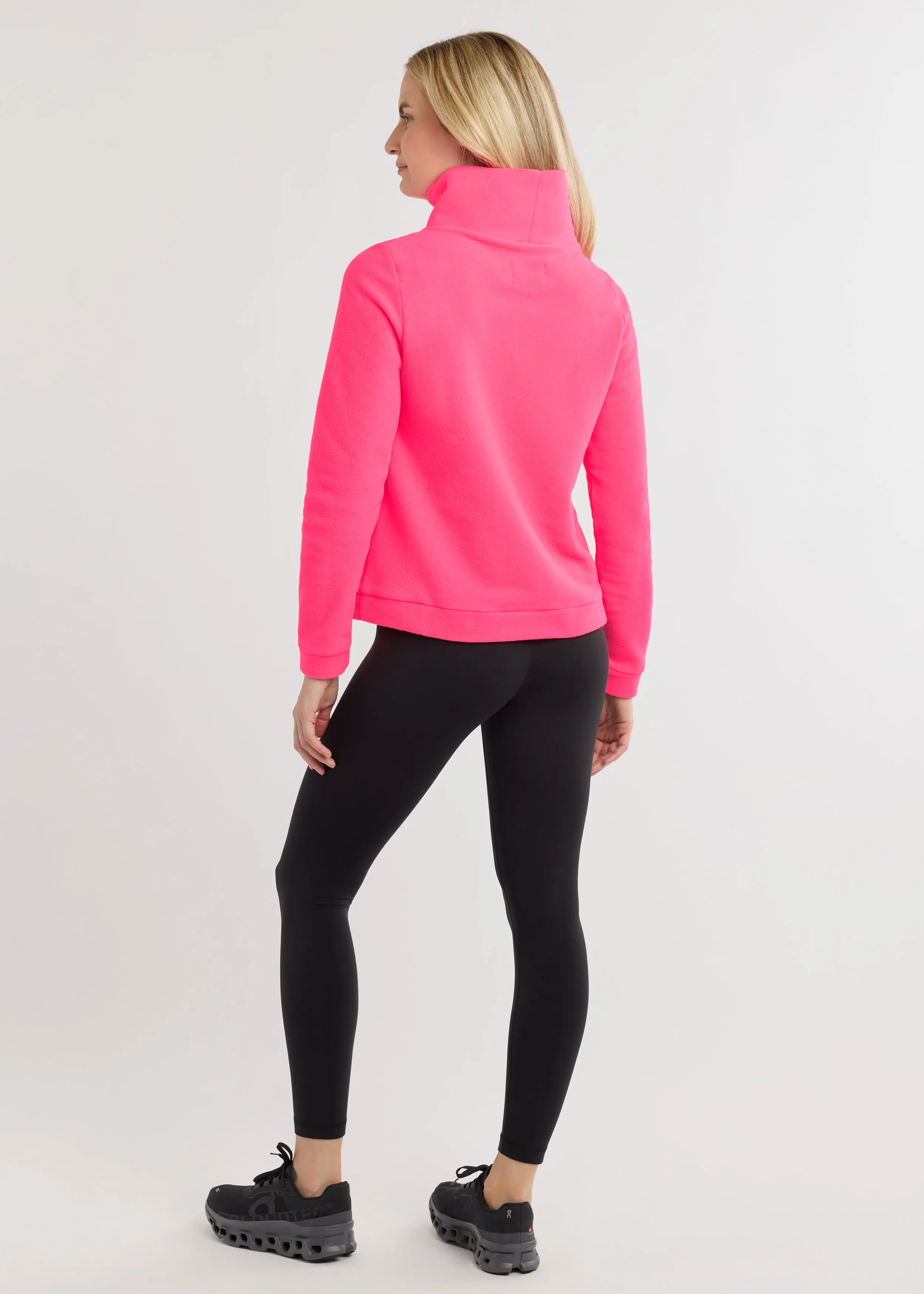 Park Slope Turtleneck in Vello Fleece (Neon Pink) sold by Dudley Stephens product image thumbnail 4