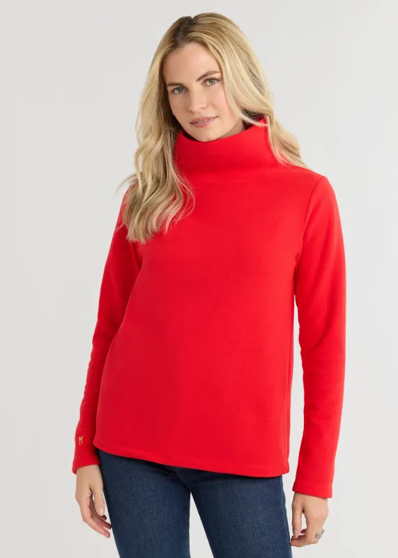 Greenpoint Turtleneck in Vello Fleece (Cherry Red) sold by Dudley Stephens